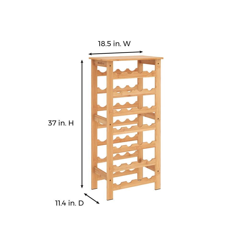 Bamboo 28 Bottle Wine Rack