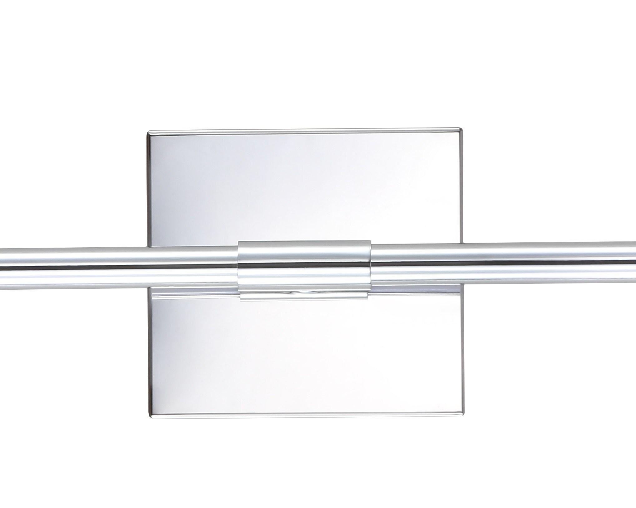JONATHAN  Y Makena Metal Dimmable Integrated Minimalist 28-in W 1 -Light Polished Chrome Integrated LED Wall Sconce