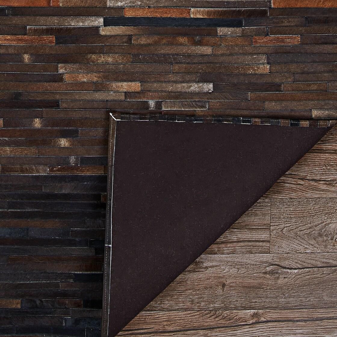 Couristan Chalet Pieced Homestead Multi-Dawn Cowhide Area Rug 