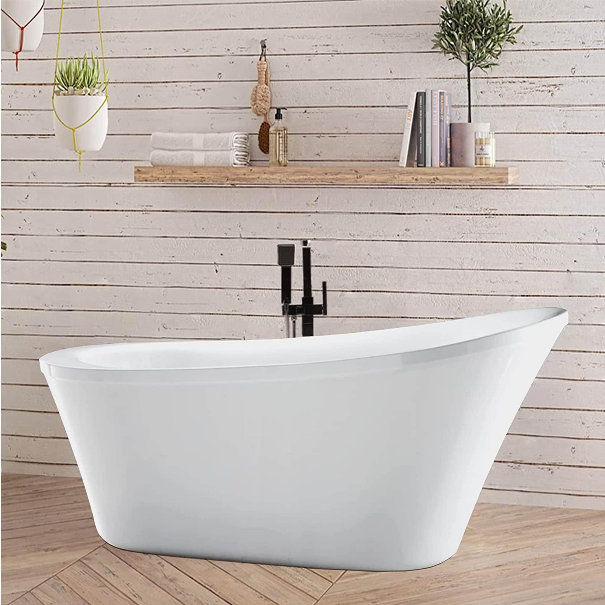 70" x 34" Freestanding Soaking Bathtub