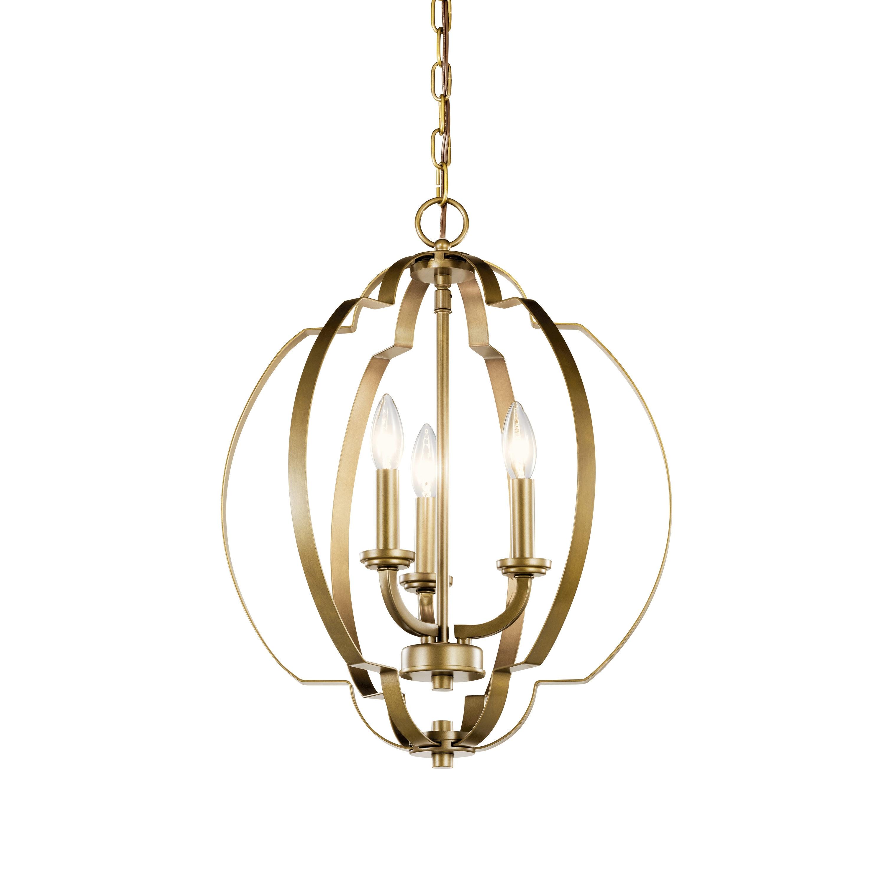 Kichler Lighting Voleta 3 - Light Pendant in  Natural Brass