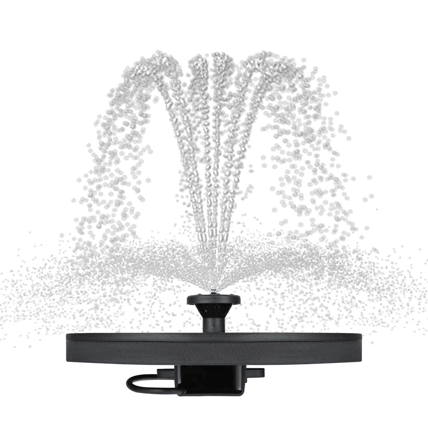 Dartwood Solar Bird Bath and Water Fountain with 4 Different Nozzle Heads - Perfect for Bird Baths and Small Ponds