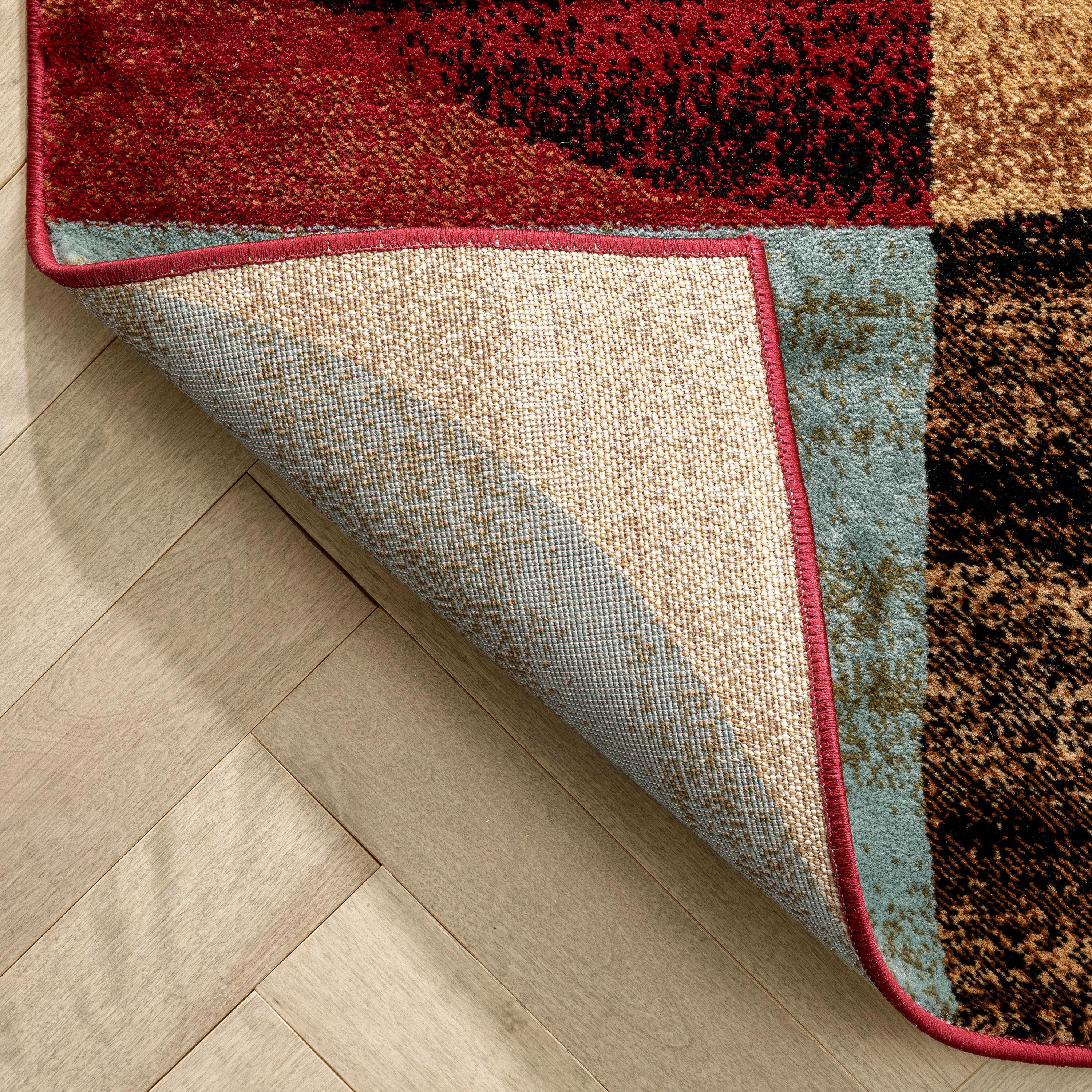 Well Woven Barclay Geometric Rustic Area Rugs, Red