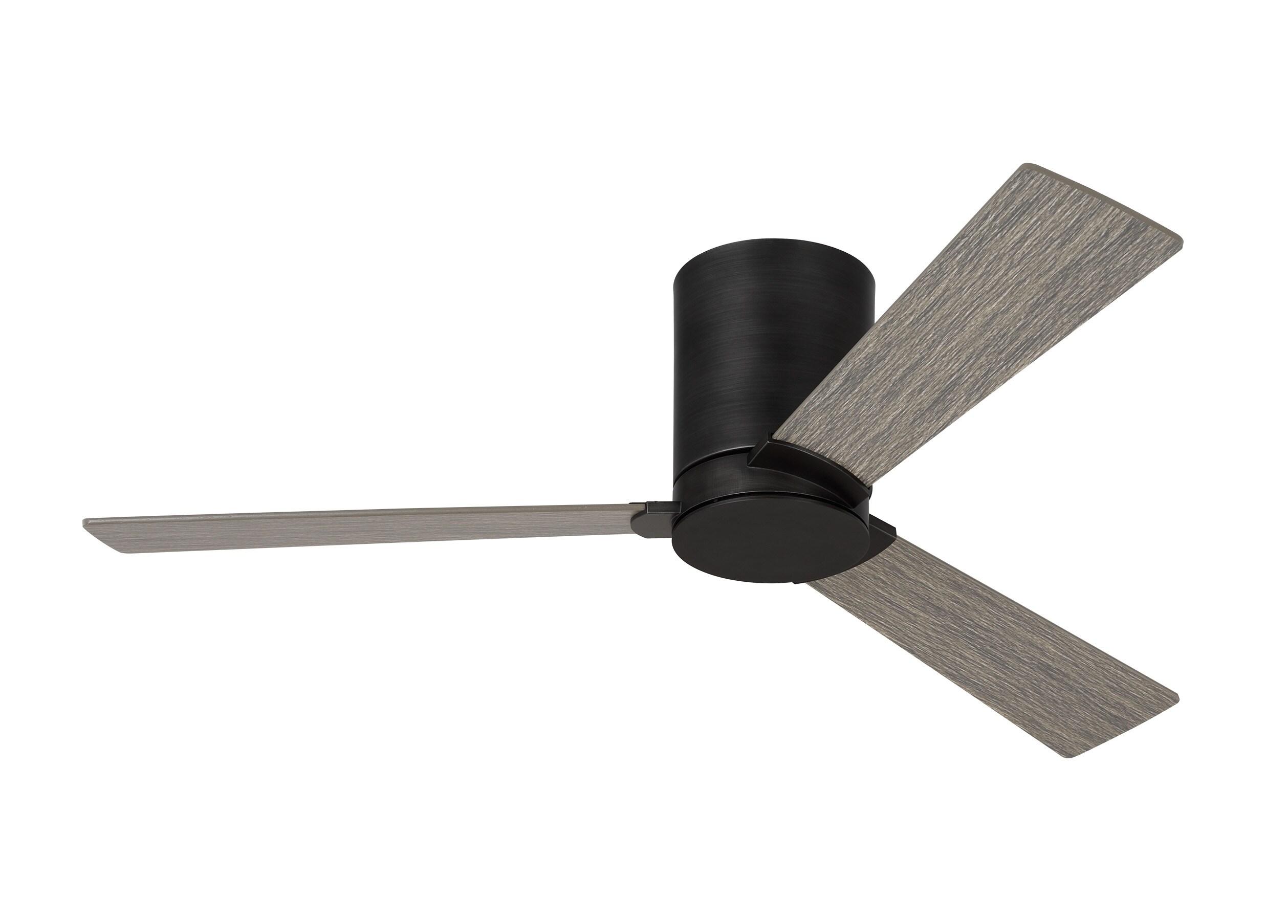 Aged Pewter 52" Ceiling Fan with Light Grey Weathered Oak Blades
