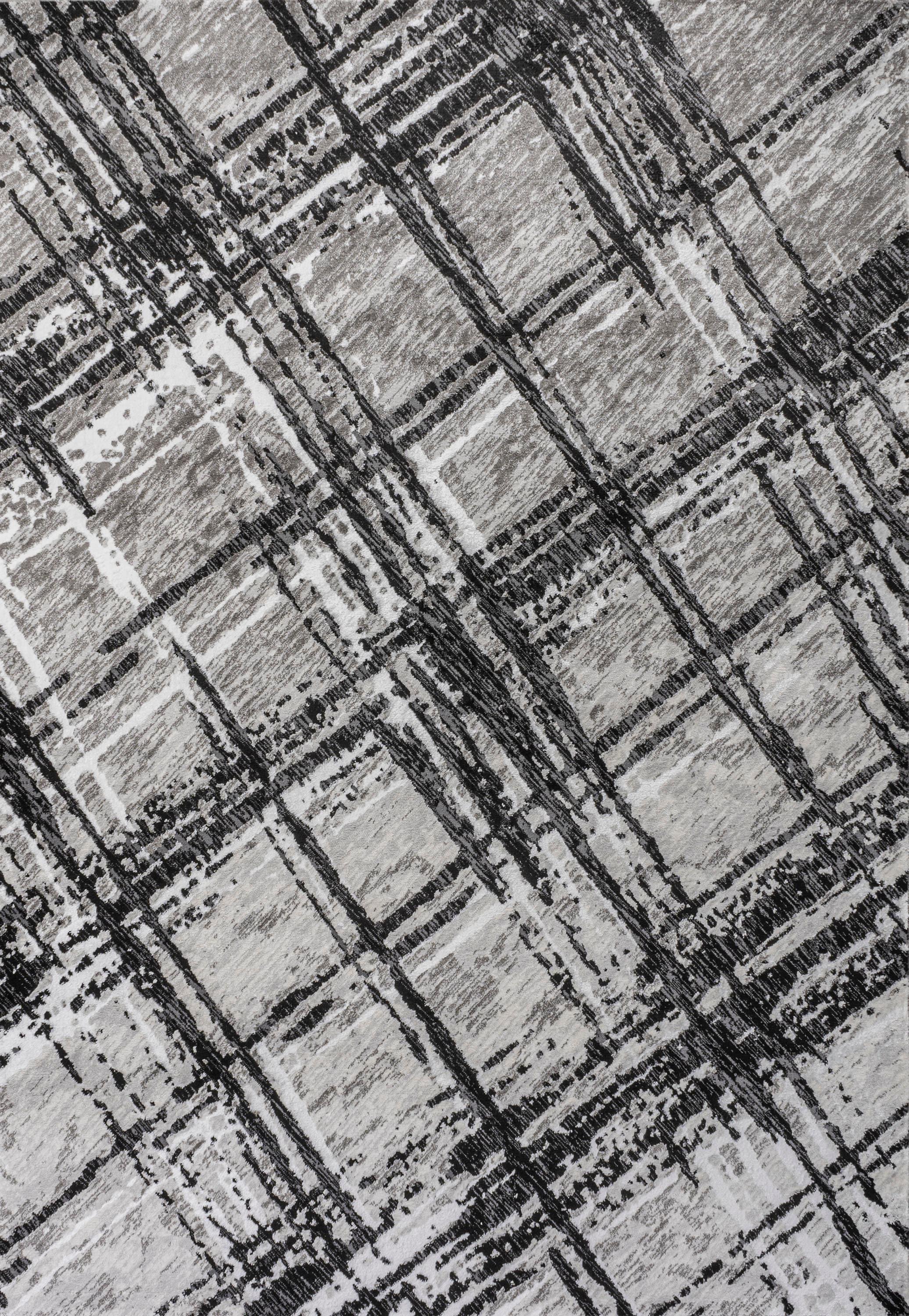 JONATHAN Y Slant Modern Abstract Black/Gray 3 ft. x 5 ft. Area Rug