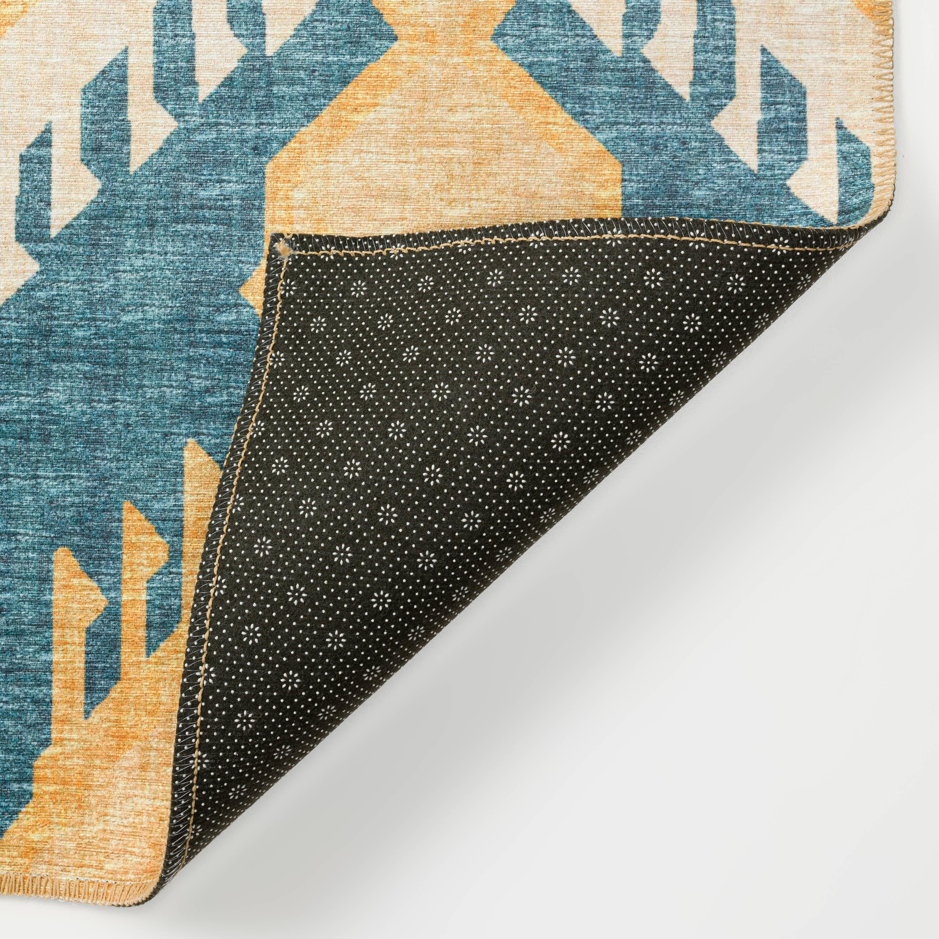 Addison Rugs Indoor/ Outdoor Addison Yuma Southwest Ikat Washable Area Rug 5' x 7'6" - Yellow
