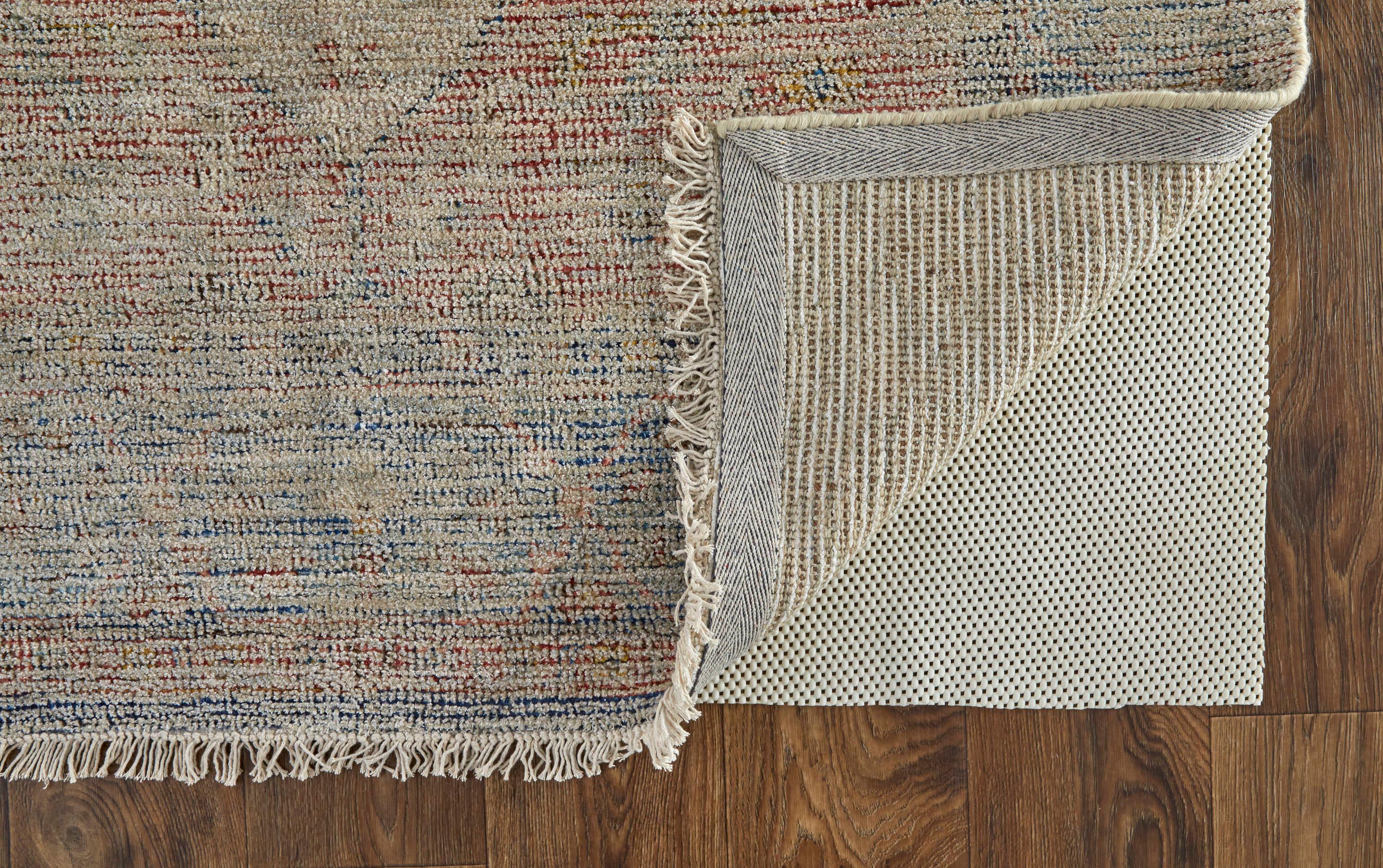 Caldwell Transitional Distressed Ivory/Blue/Red Area Rug