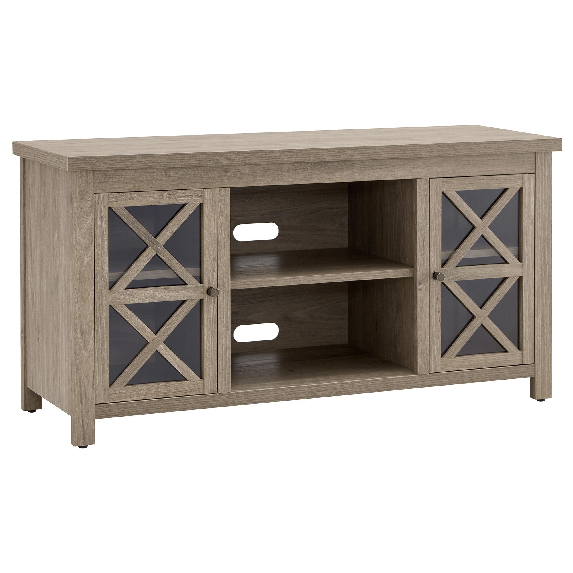 Evelyn&Zoe Colton Rectangular TV Stand for TV's up to 55", Antiqued Gray Oak