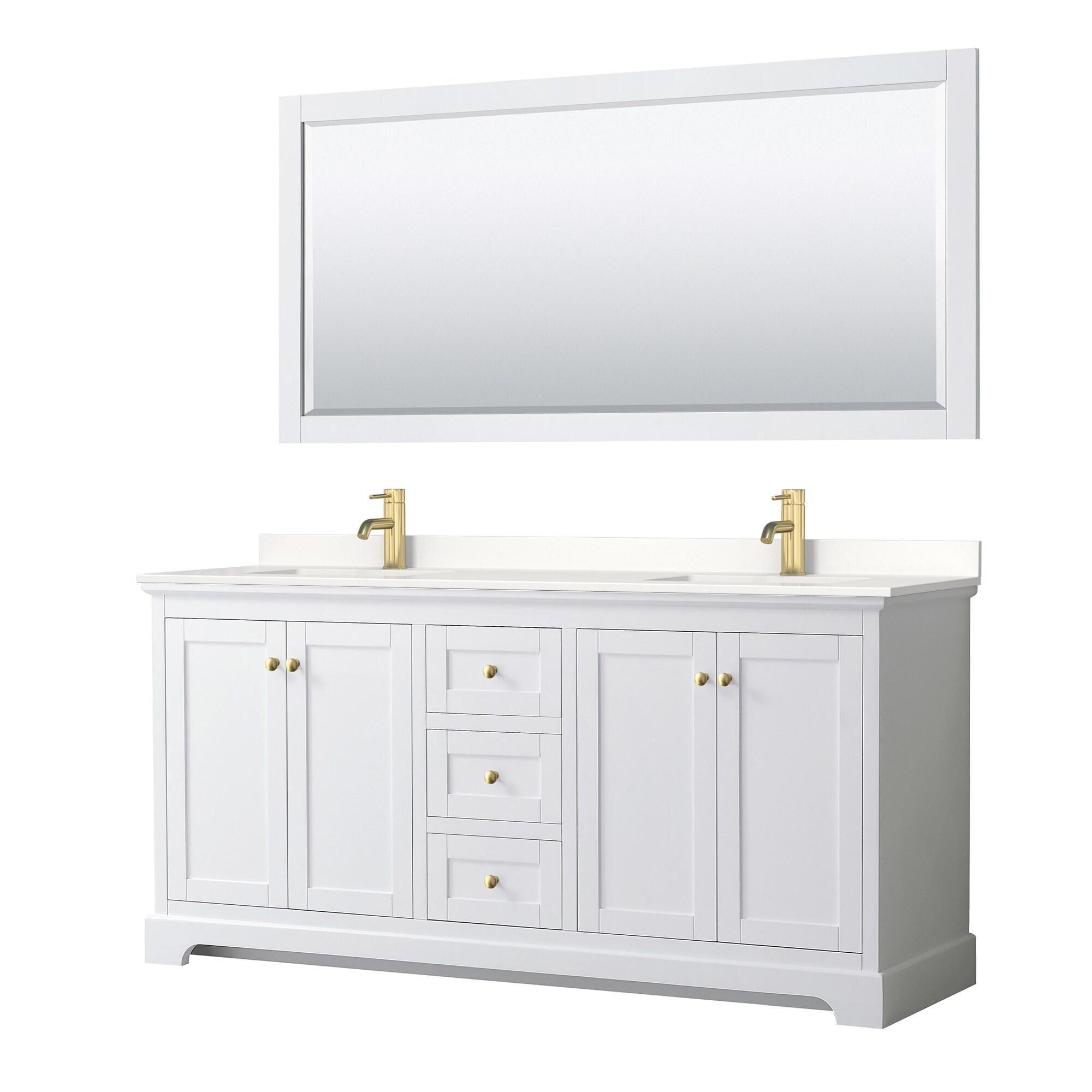 Avery Double Bathroom Vanity with Quartz Top