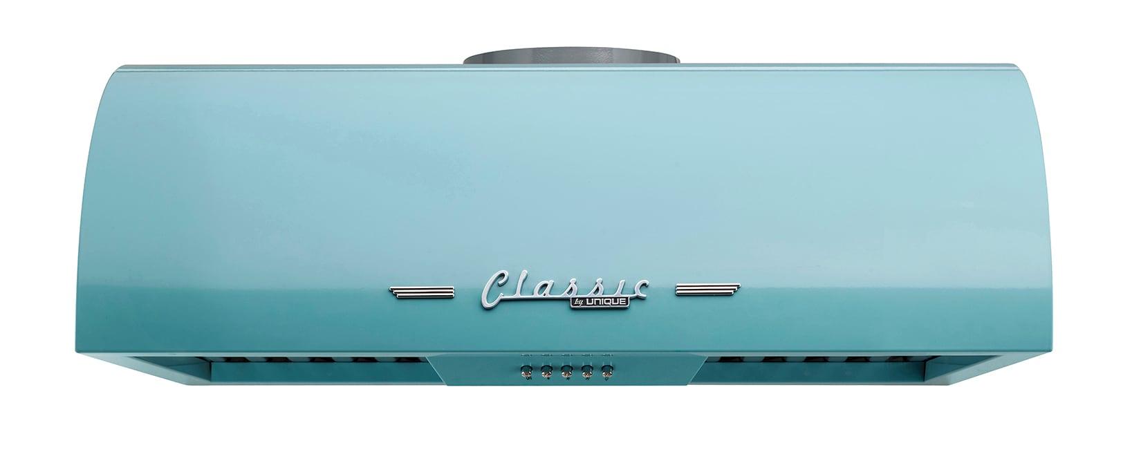 Classic Retro 24" 500 CFM Ducted Under Cabinet Range Hood with Stainless Steel Baffles and Light