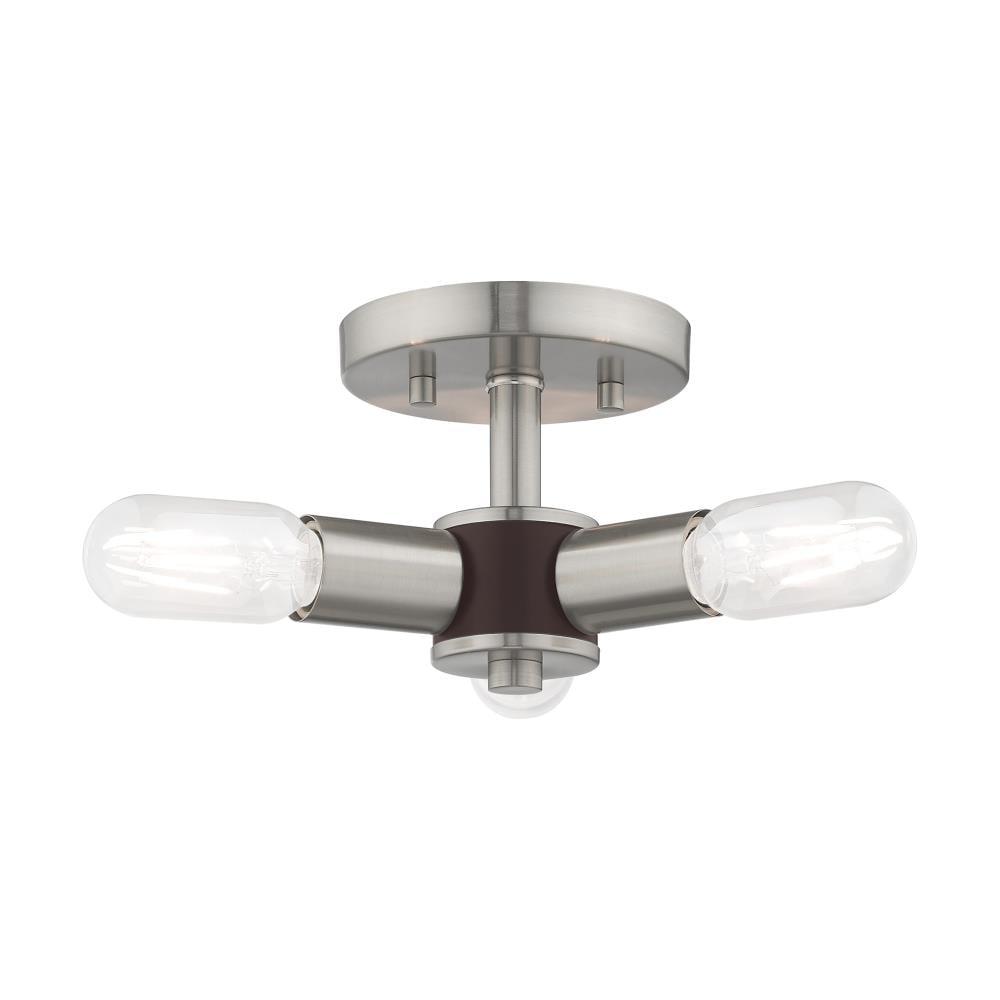 Livex Lighting Copenhagen 3 - Light Flush Mount in  Brushed Nickel