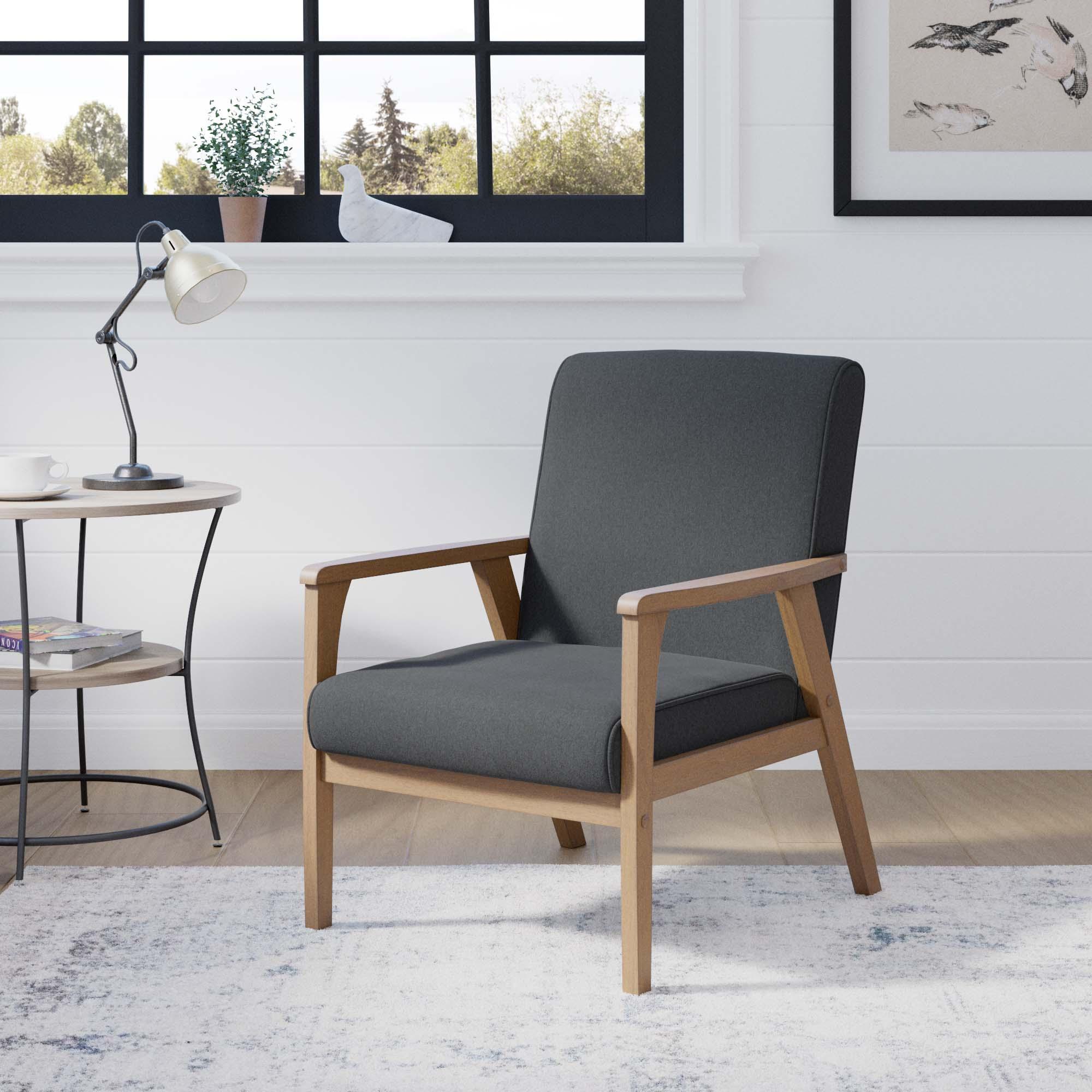 Lara Exposed Arm Accent Chair Charcoal - Brookside Home