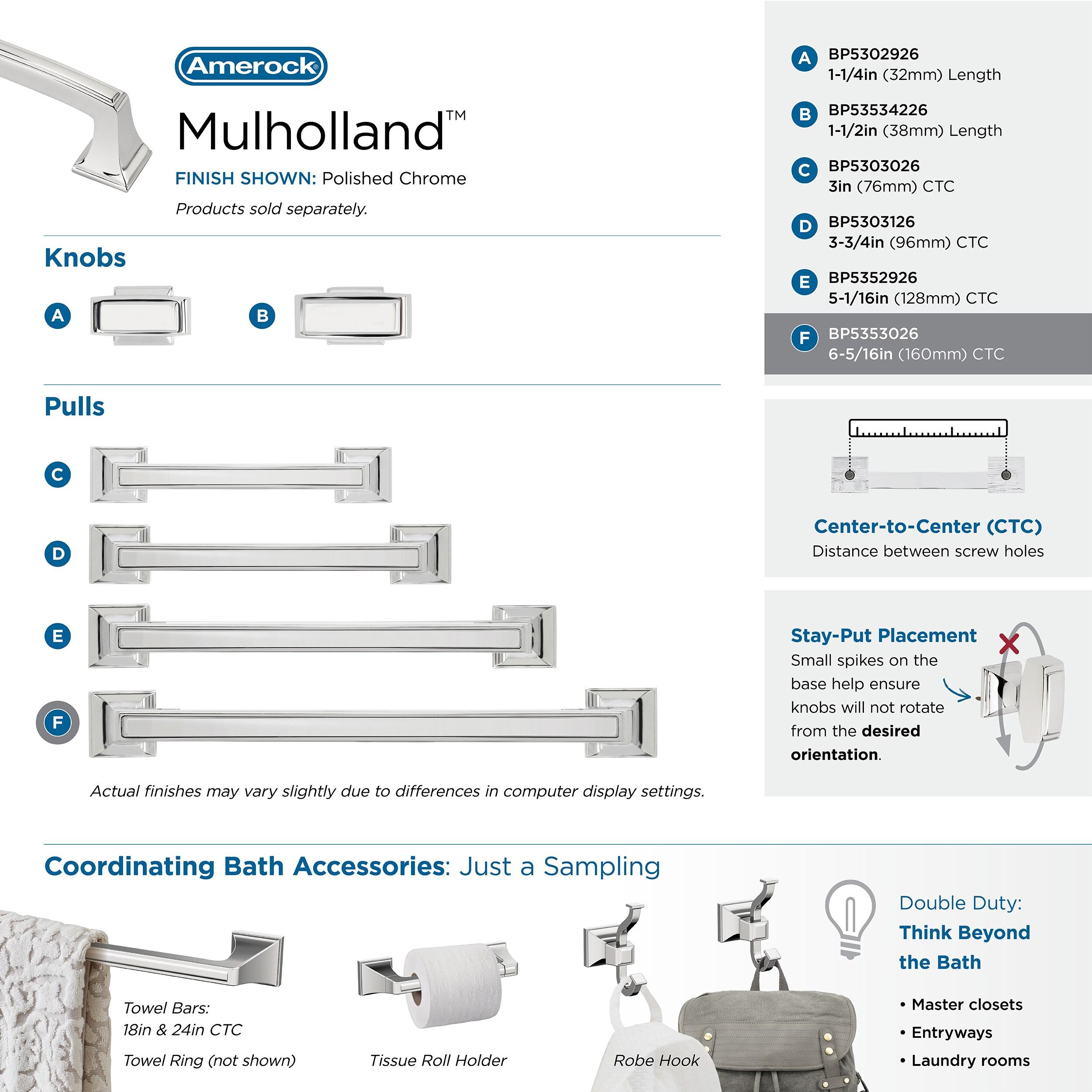 Mulholland 6 5/16" Center to Center Bar Pull