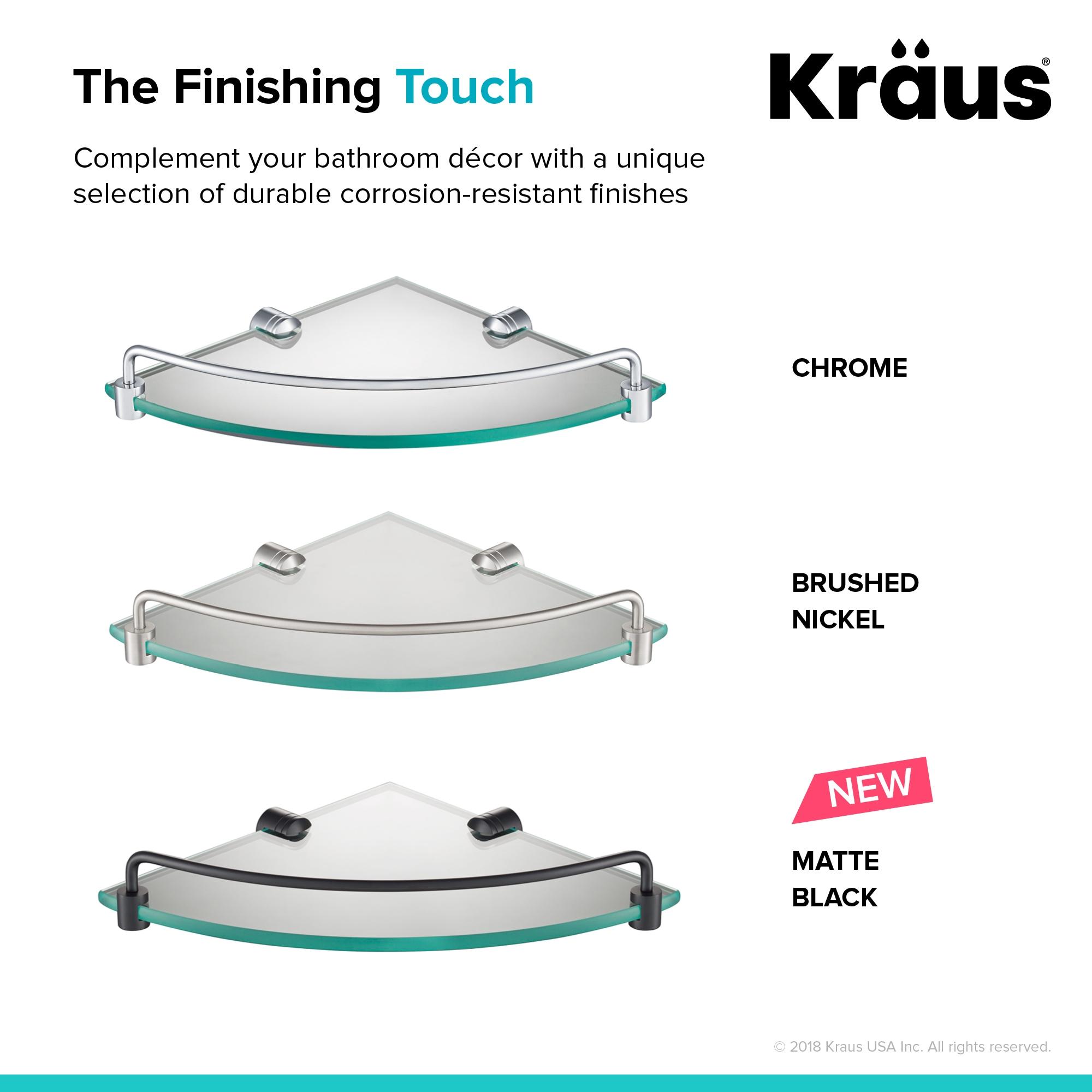 Kraus Elie Triangle Metal Corner Shelf