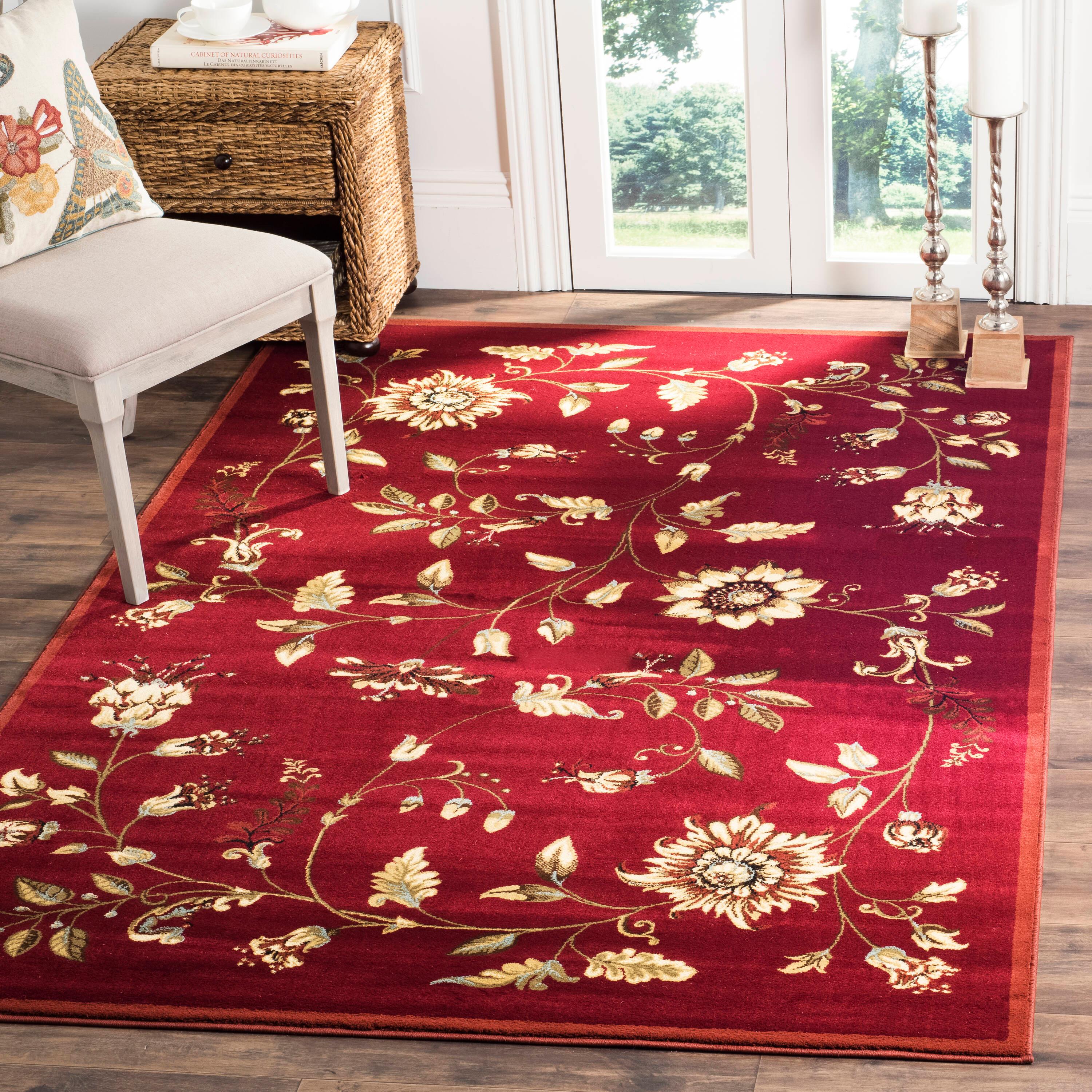 Lyndhurst LNH552 Power Loomed Area Rug - Red/Multi - 8'x11' - Safavieh