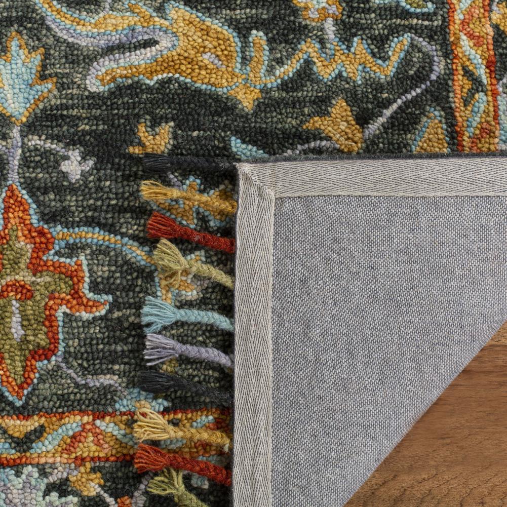 Aspen APN116 Hand Tufted Area Rug - Olive/Rust - 8' X 10' - Safavieh.