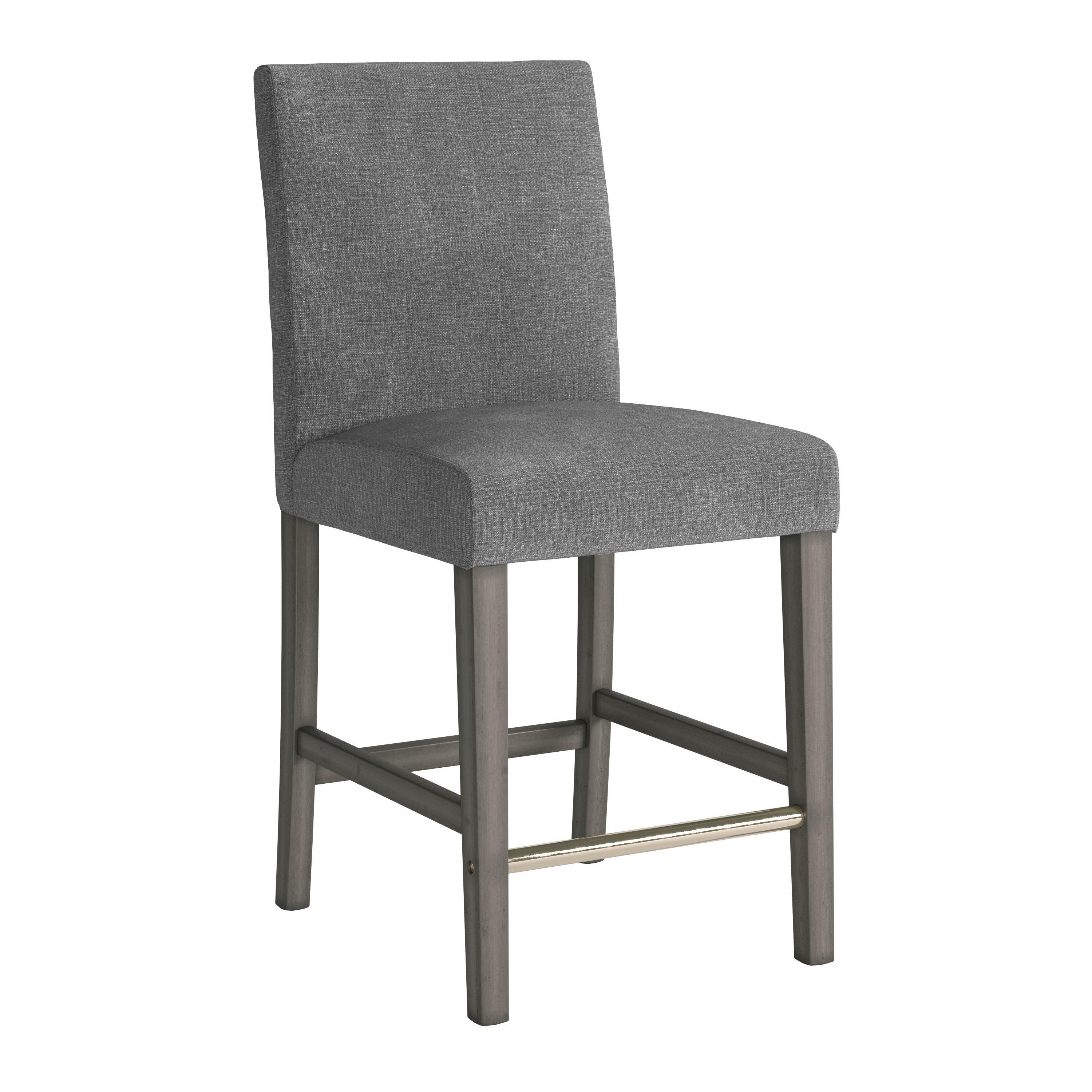Laura Wooden Counter Height Barstool Gray - CorLiving