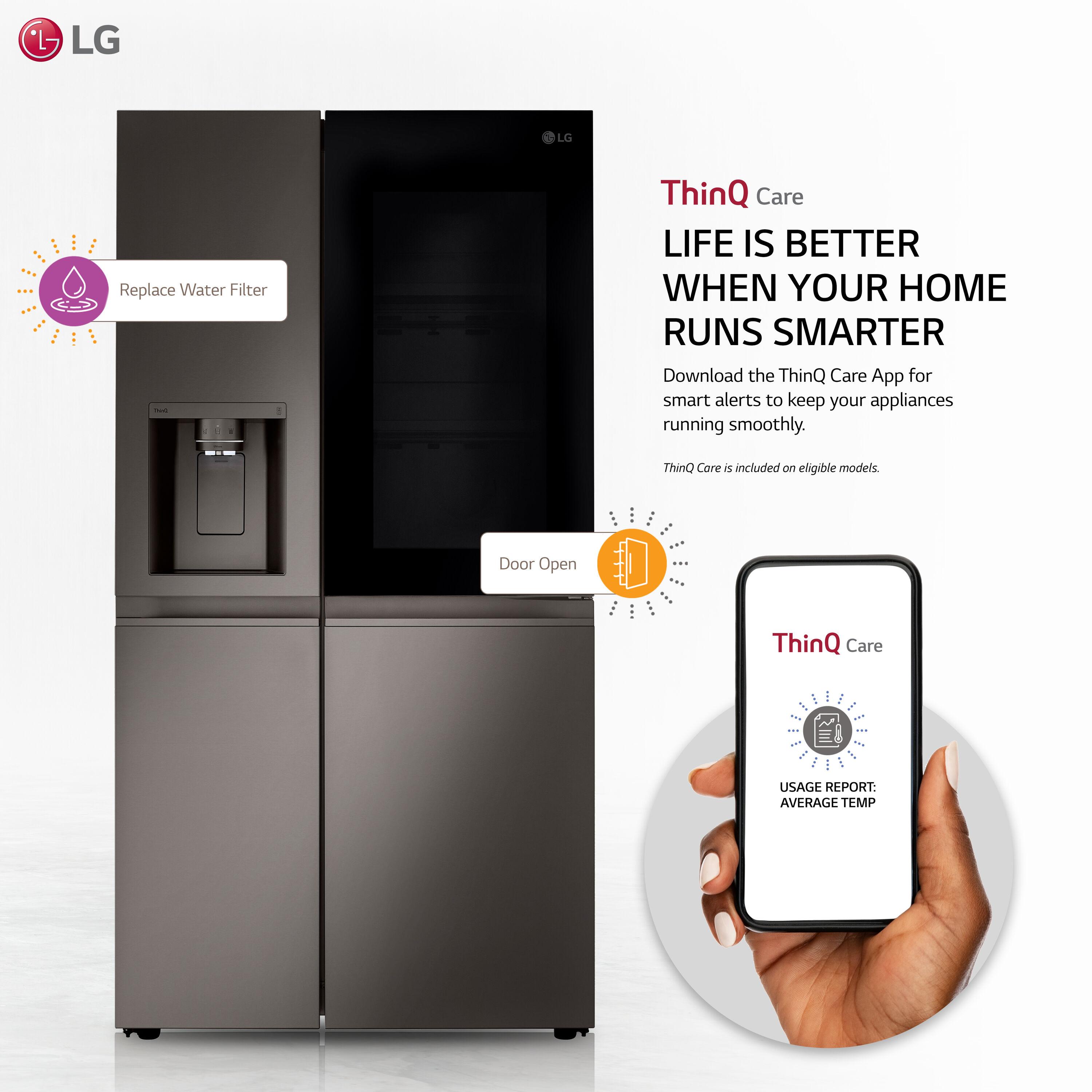 LG LG 27 cu. ft. Side by Side Smart Refrigerator w/ InstaView and Craft Ice