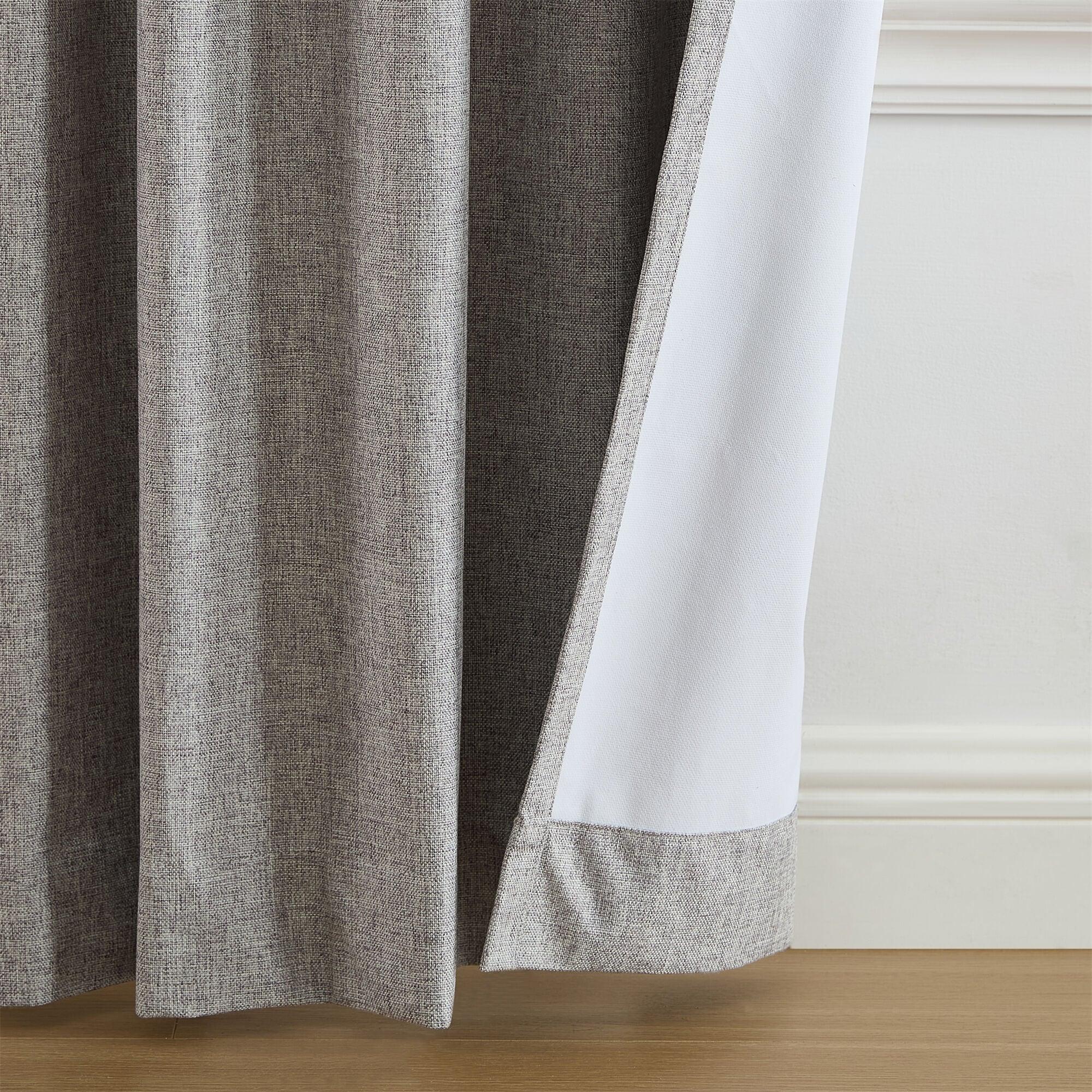 Solace Max-Blackout Solid Texture Window Curtain Panel - 52" x 95" - Gray - Elrene Home Fashions