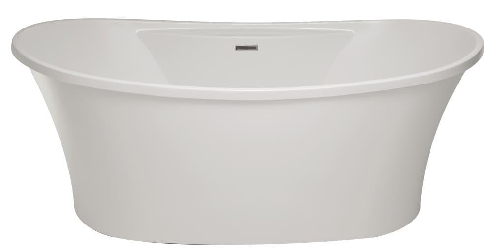 Breanne Studio 60" x 36" Freestanding Soaking Acrylic Bathtub