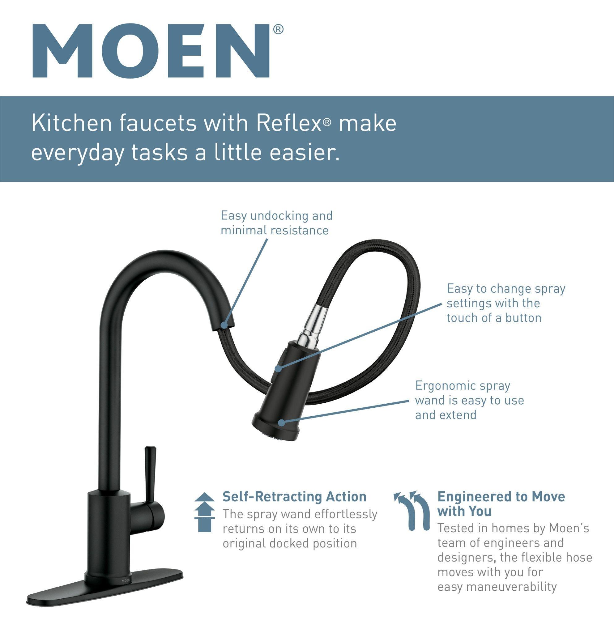 Moen Arbor MotionSense Wave Single Handle Pulldown Kitchen Faucet with Power Clean Technology