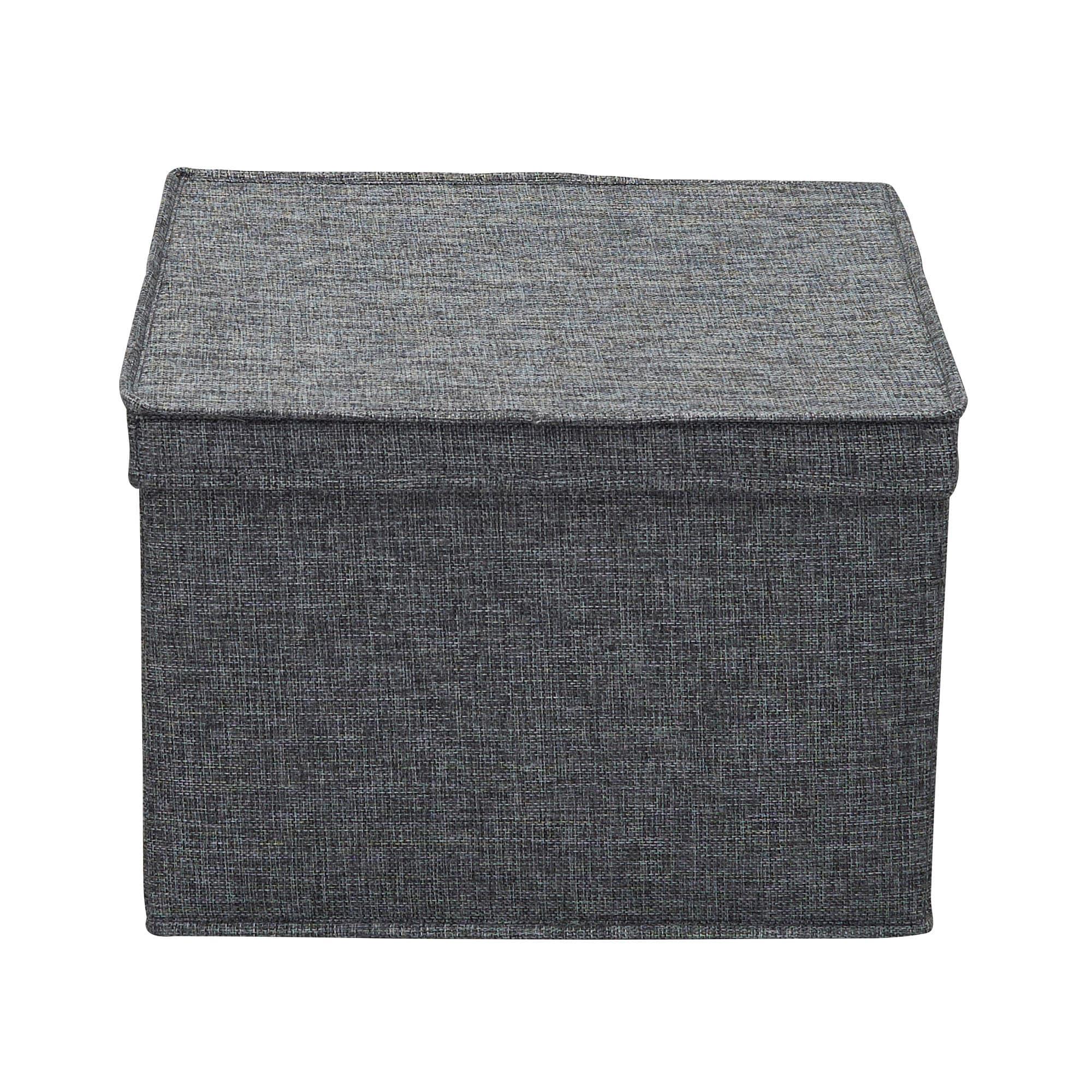 Household Essentials Household Essentials Wide Storage Box Fabric Bin (Set of 2)