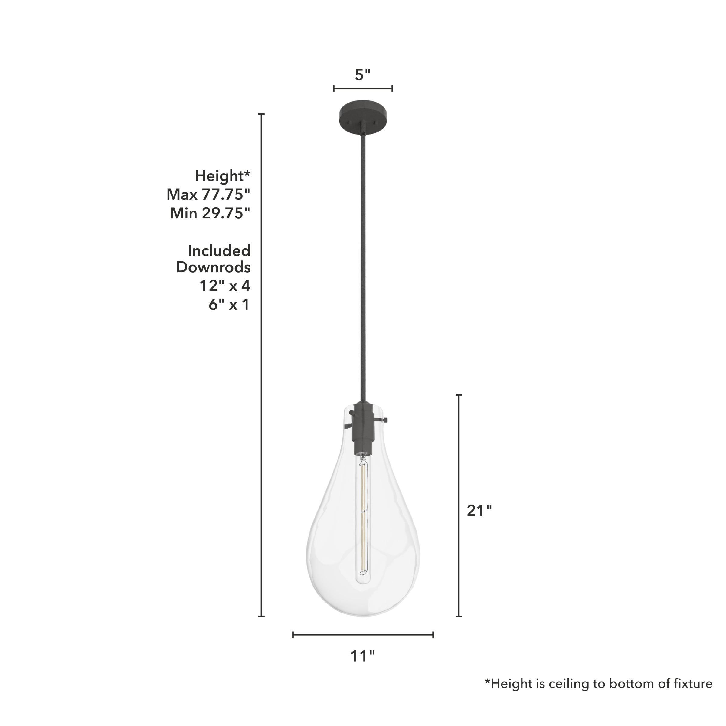 Lundin 1 - Light Single Tear Drop Pendant