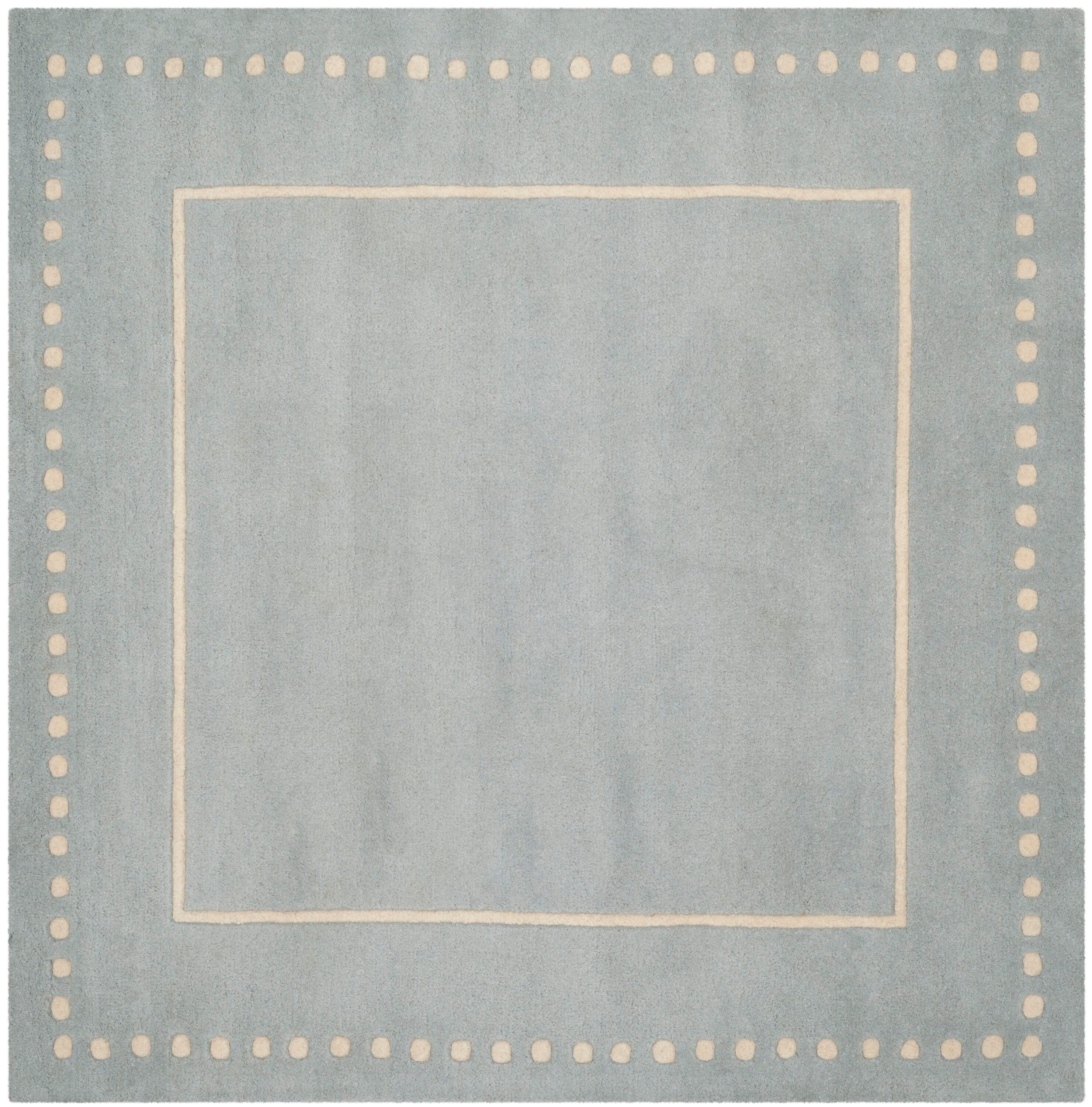 Bella BEL151 Hand Tufted Area Rug - Light Blue/Ivory - 3'x3' - Safavieh..