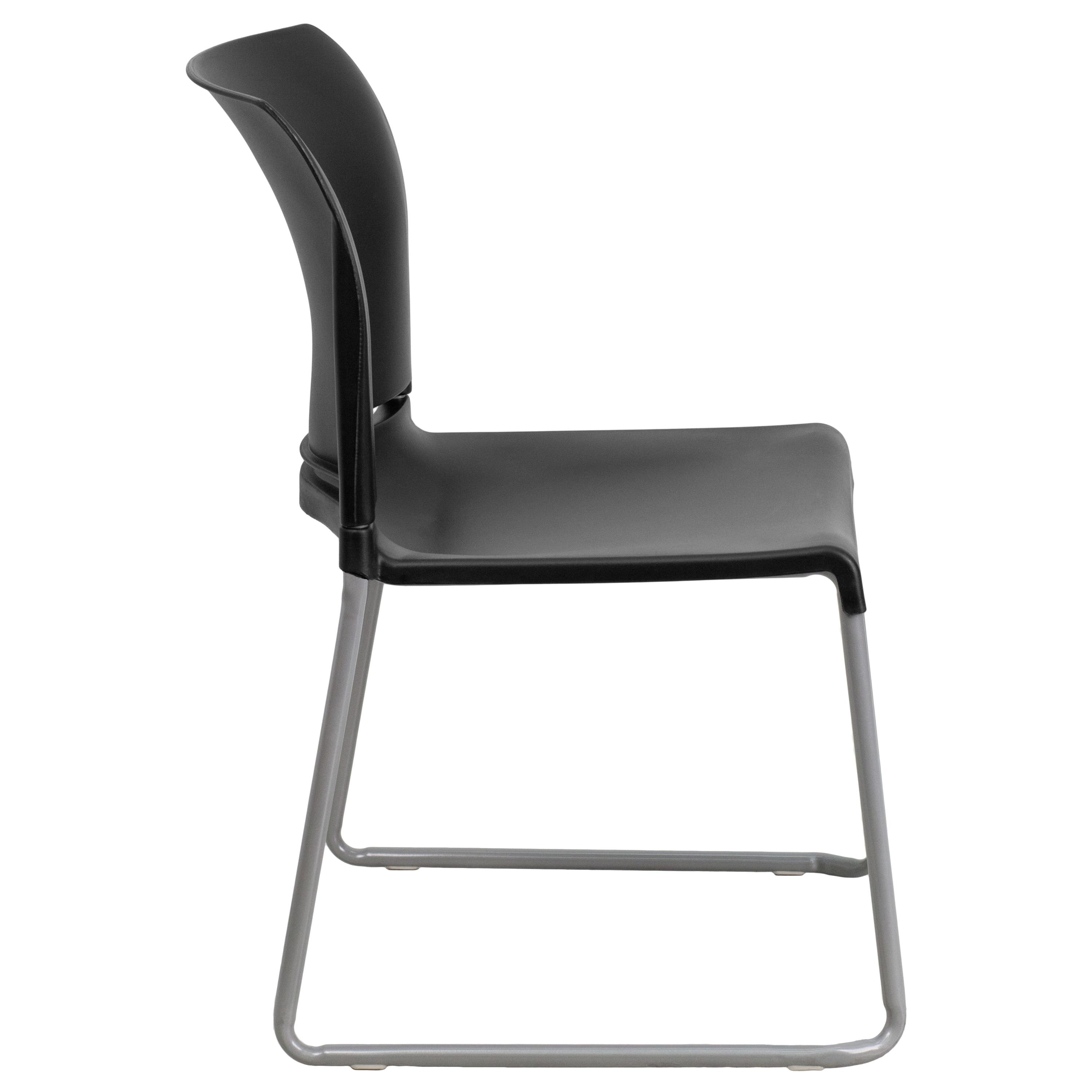 Flash Furniture Brielle Contoured Sled Base Stackable Waiting Room Chairs (Set of 5)