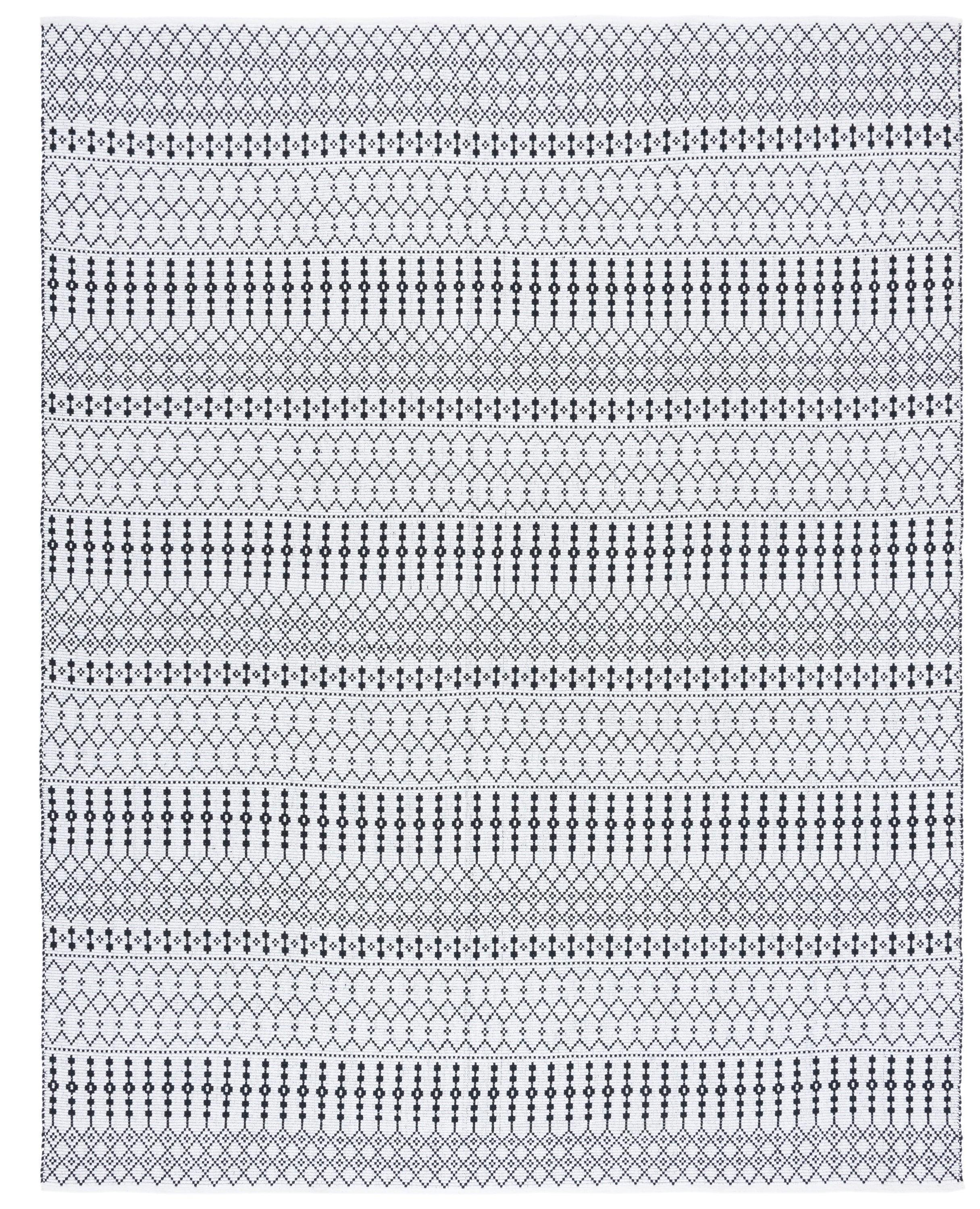 Kilim KLM704 Hand Woven Area Rug - Ivory/Black - 8'x10' - Safavieh.