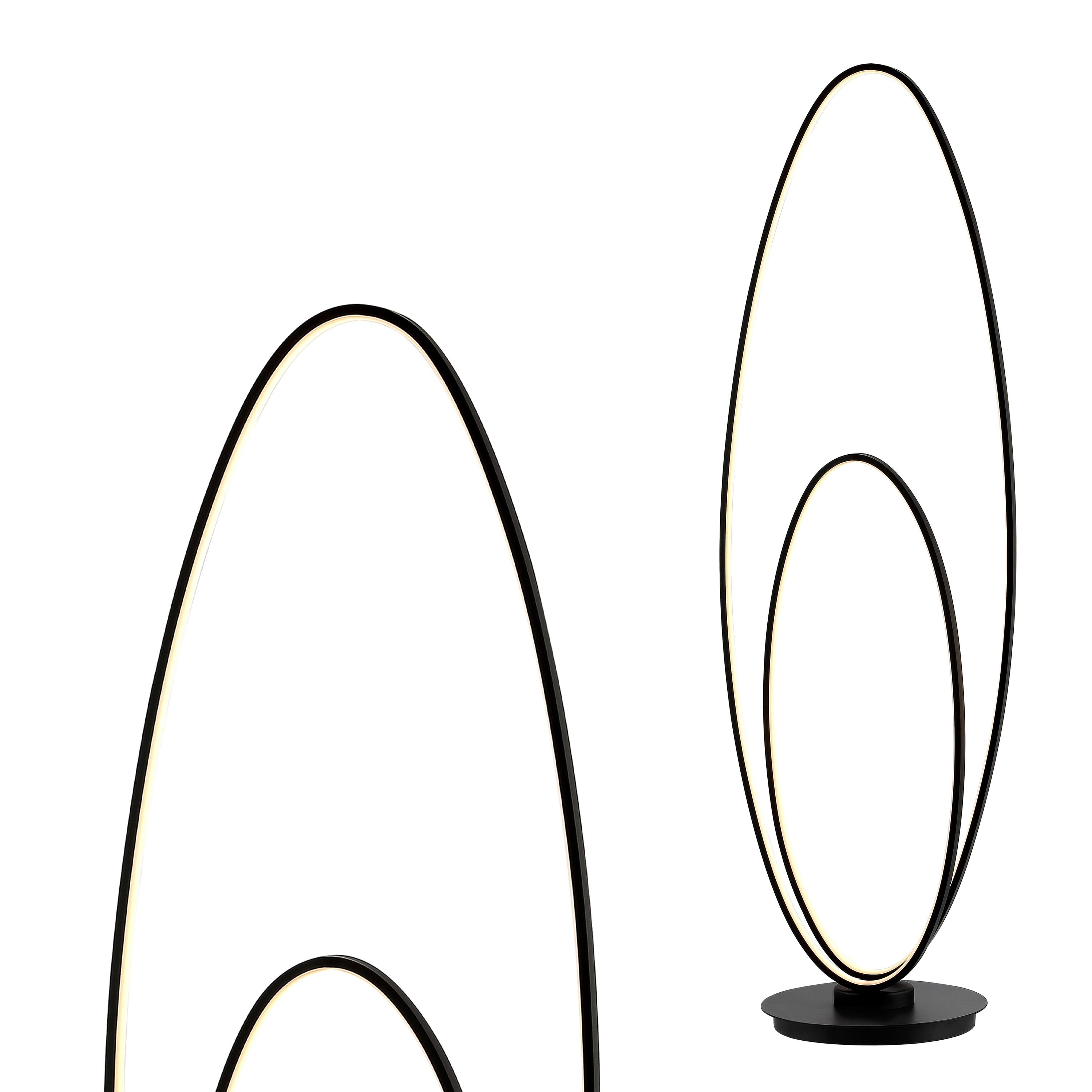 Jonathan Y Lighting Jyl9540 Looper 2 Light 47" Tall Dimmable Led Floor Lamp - Black