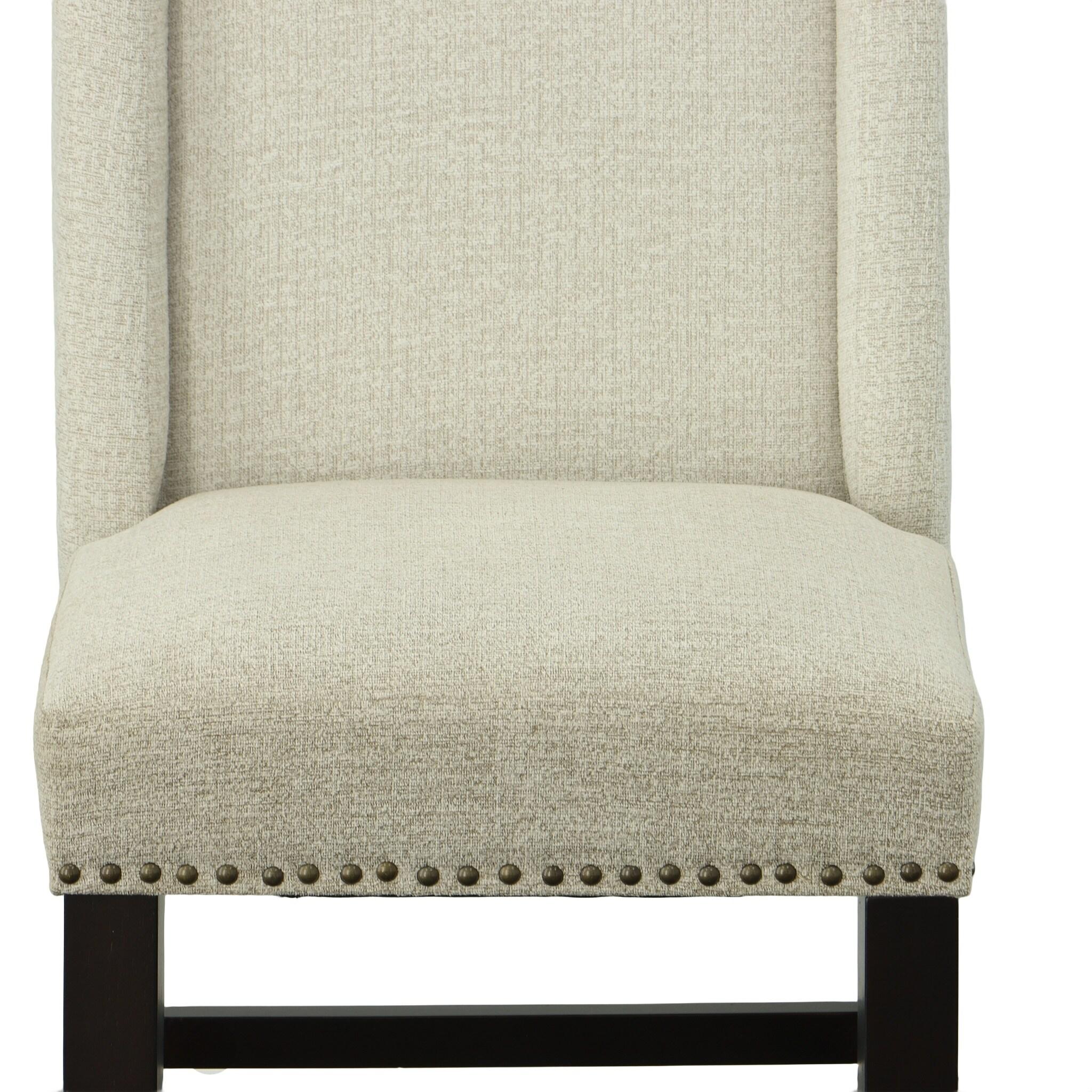 Carolina Living Set of 2 24" Laurant Counter Height Barstools with Nailhead Trim & Footrest