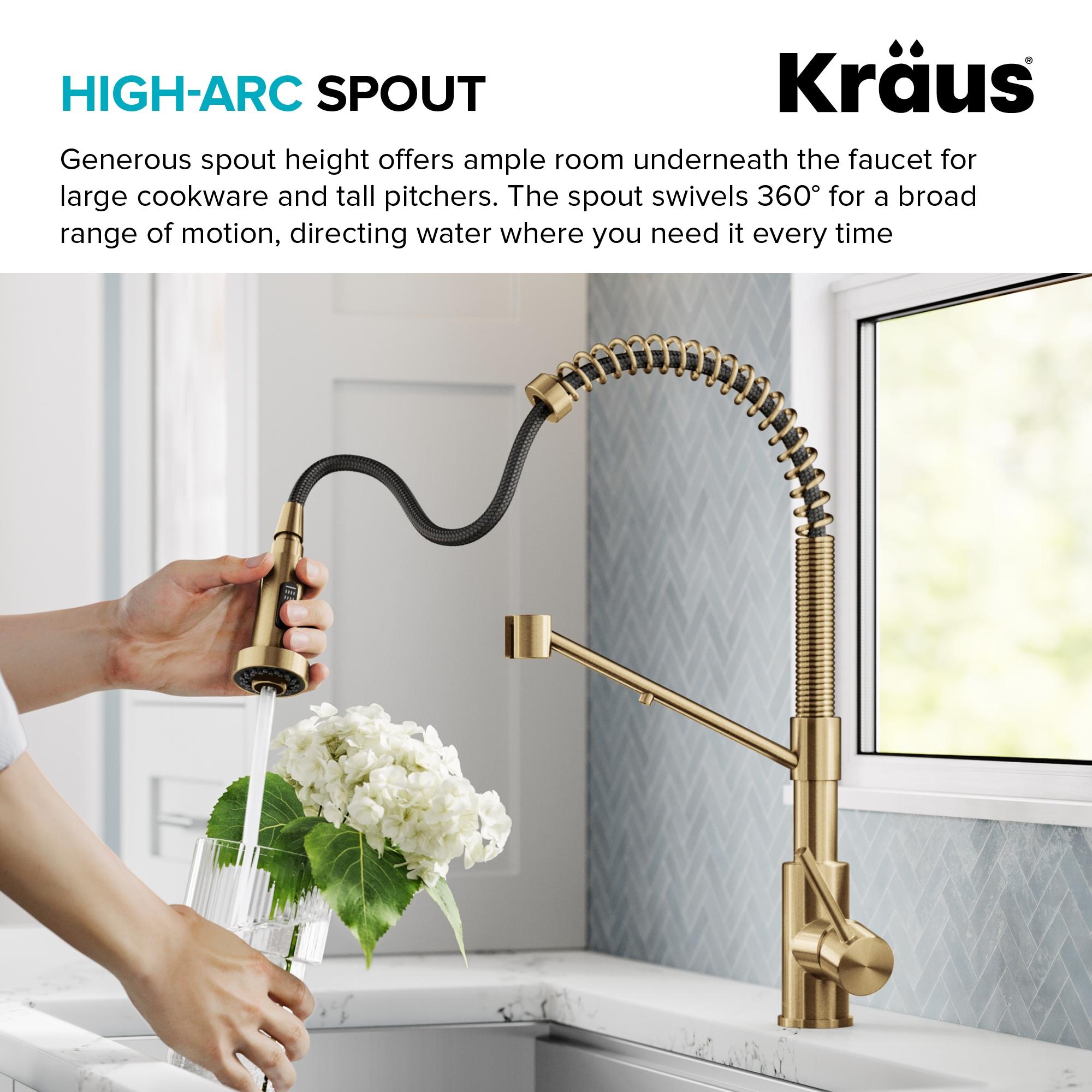 KRAUS Bolden 2-in-1 Commercial Style Pull-Down Single Handle Water Filter Kitchen Faucet for Reverse Osmosis or Water Filtration System