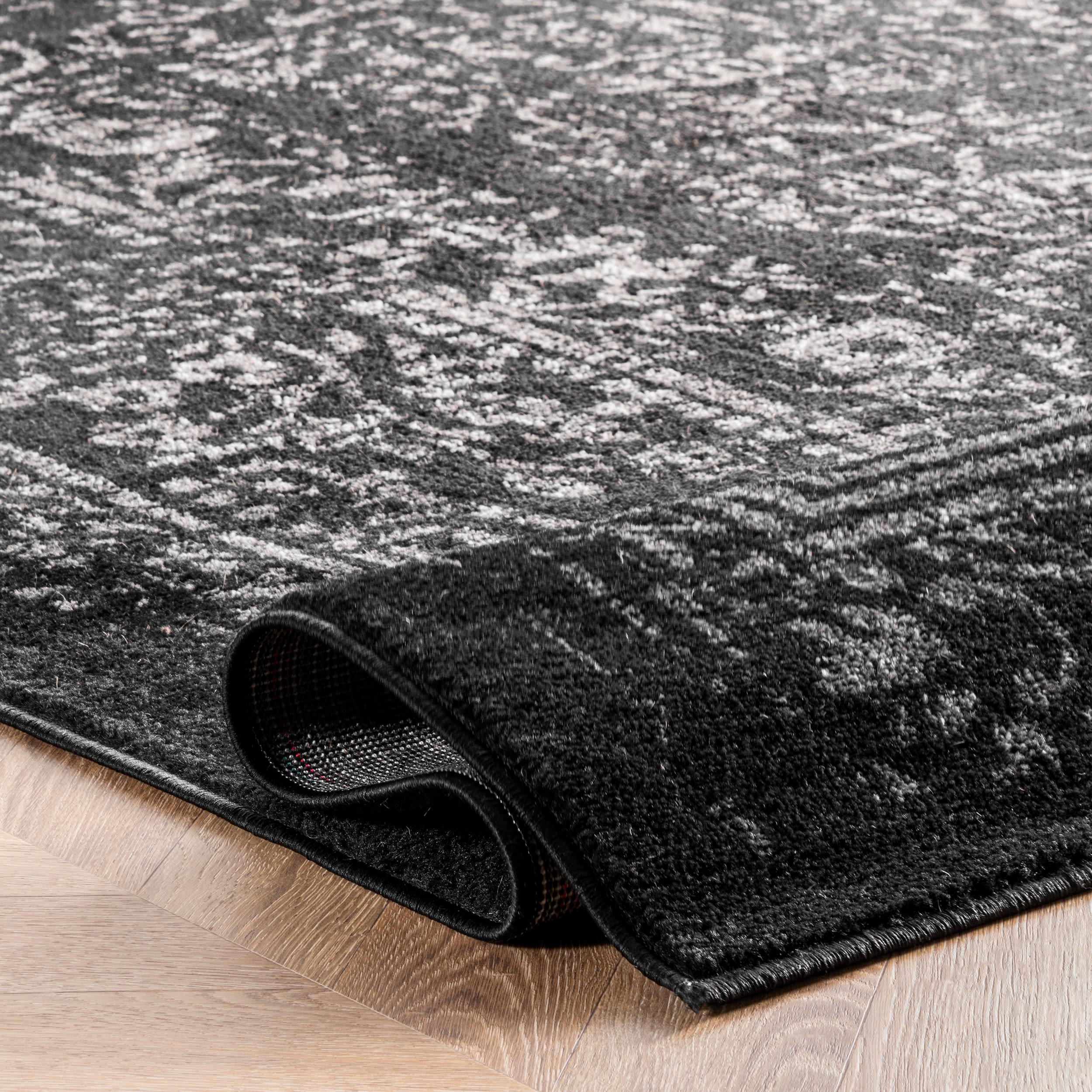 Nuloom Arlena Medallion 4x6 Indoor Area Rug for Living Room Bedroom Dining Room Kitchen, Black/Grey