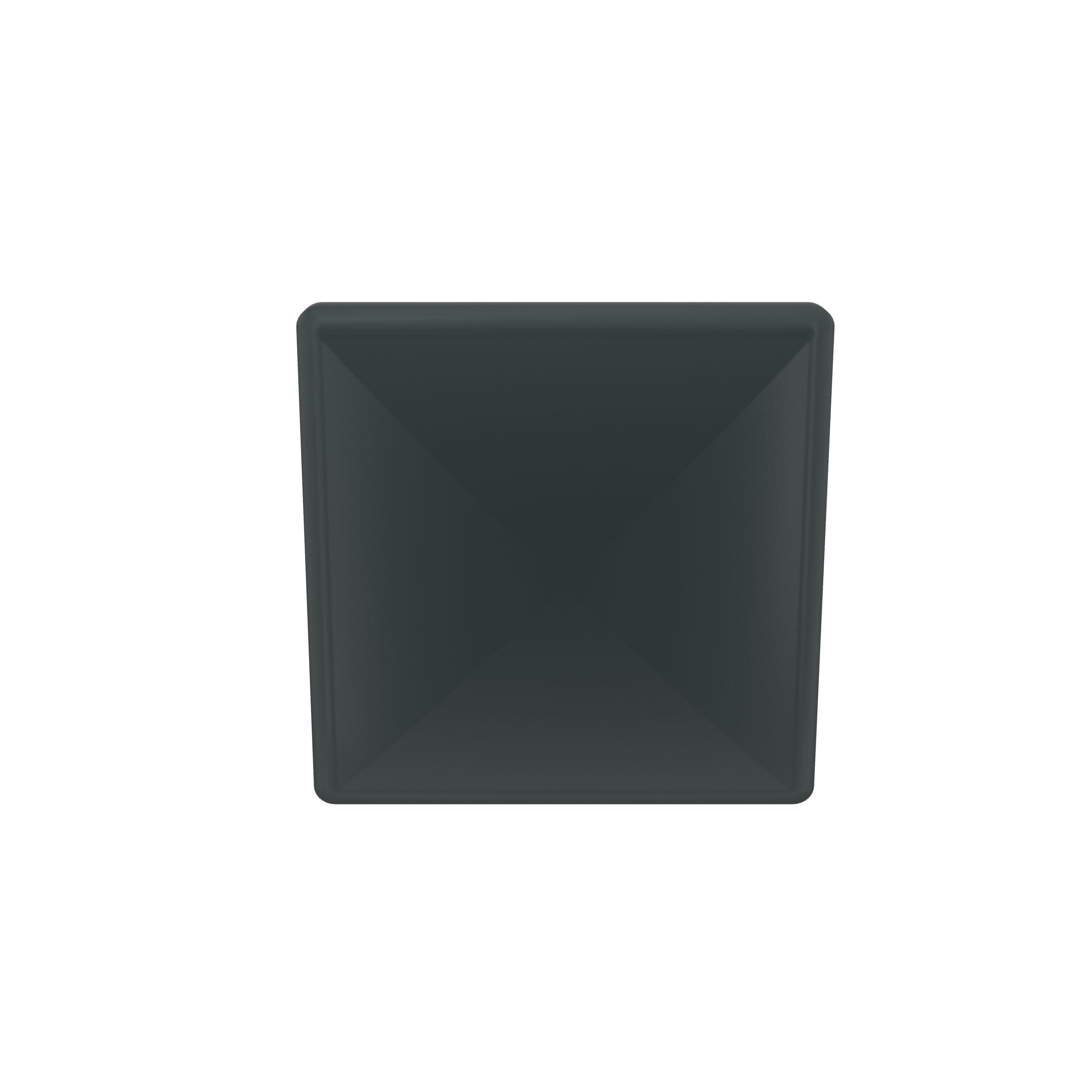 Matte Black Square Modern Cabinet Knob with Mounting Hardware