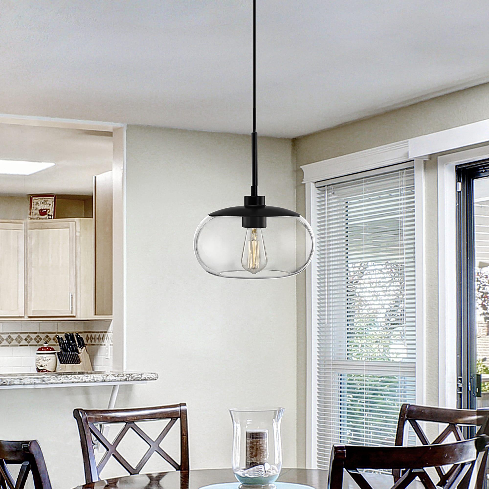 Kawoti  1-Light Adjustable Glass Pendant Clear Glass Bronze, Gold