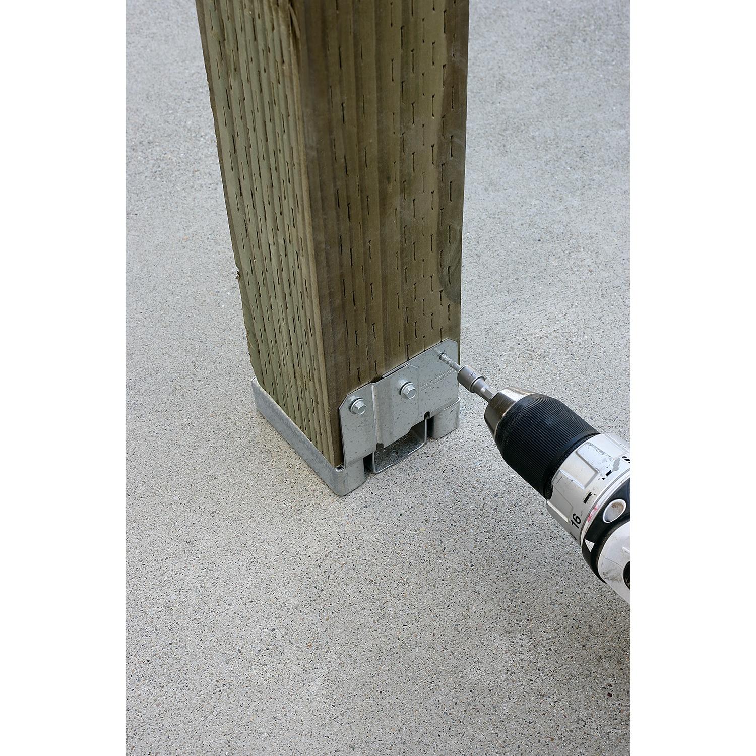 Simpson Strong-Tie 16 Gauge 4 X 4 Zmax Coating Aba Adjustable Post Base