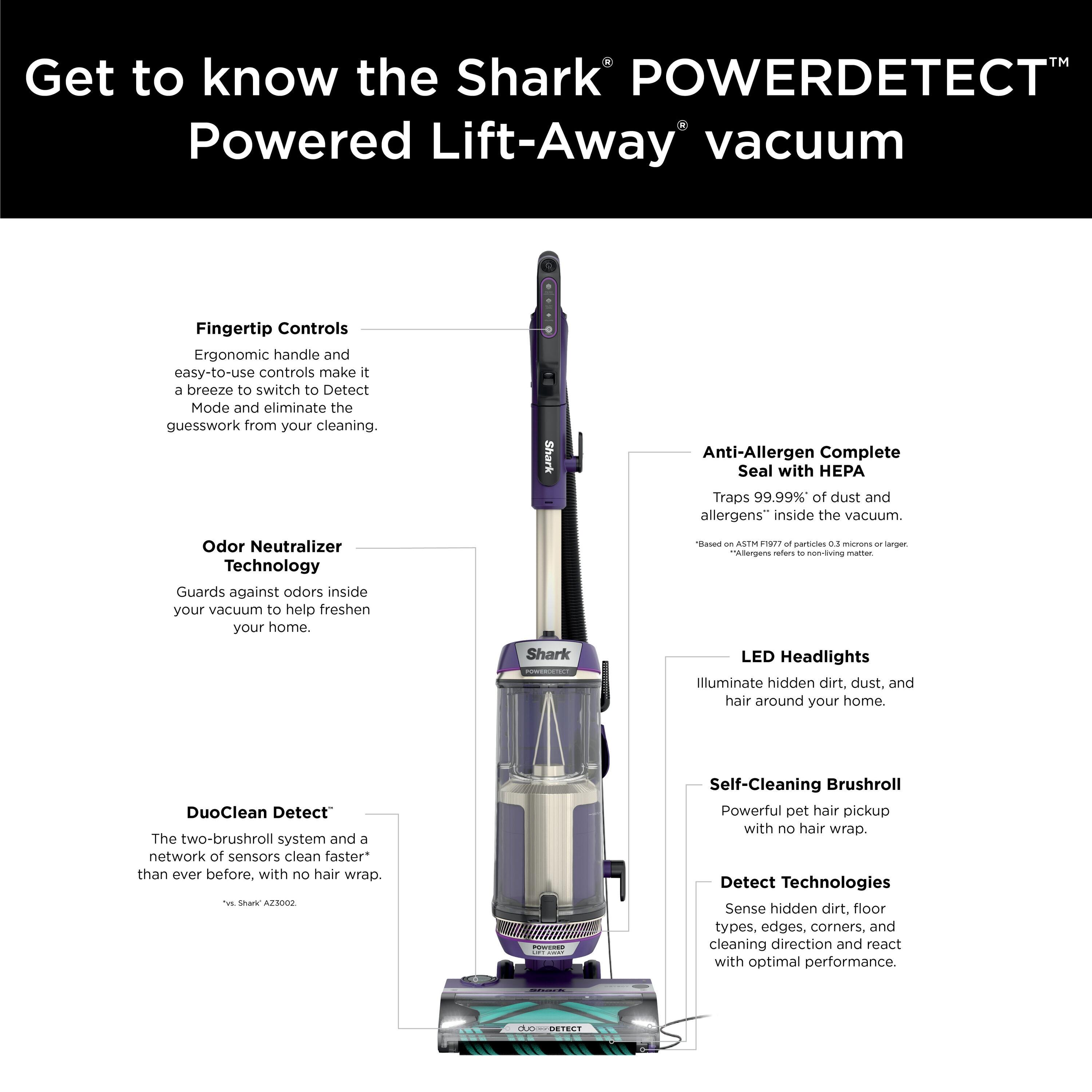 Shark ® POWERDETECT Upright Vacuum with DuoClean Detect Technology