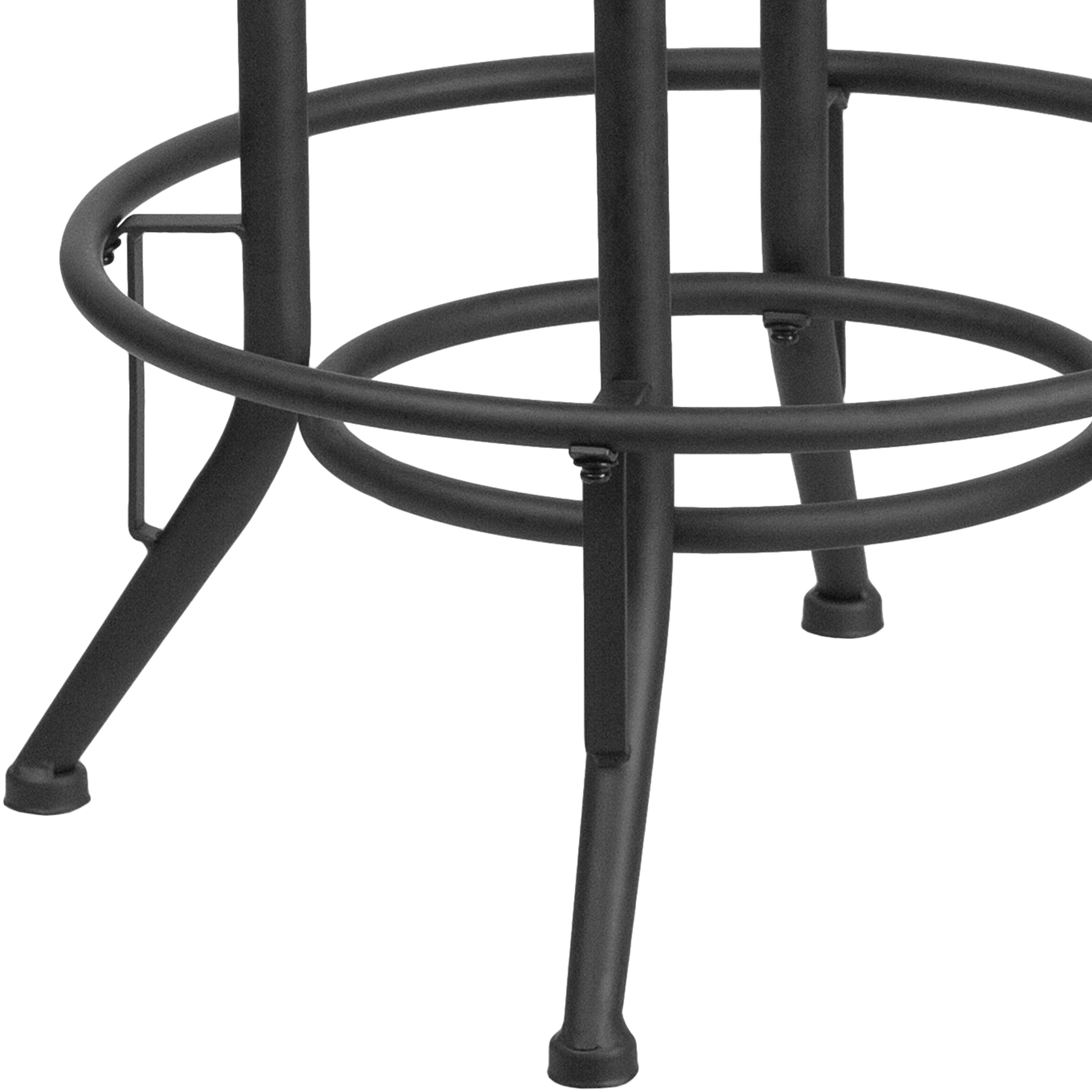 Flash Furniture Carrington 30'' Barstool with Swivel Lift Black LeatherSoft Seat