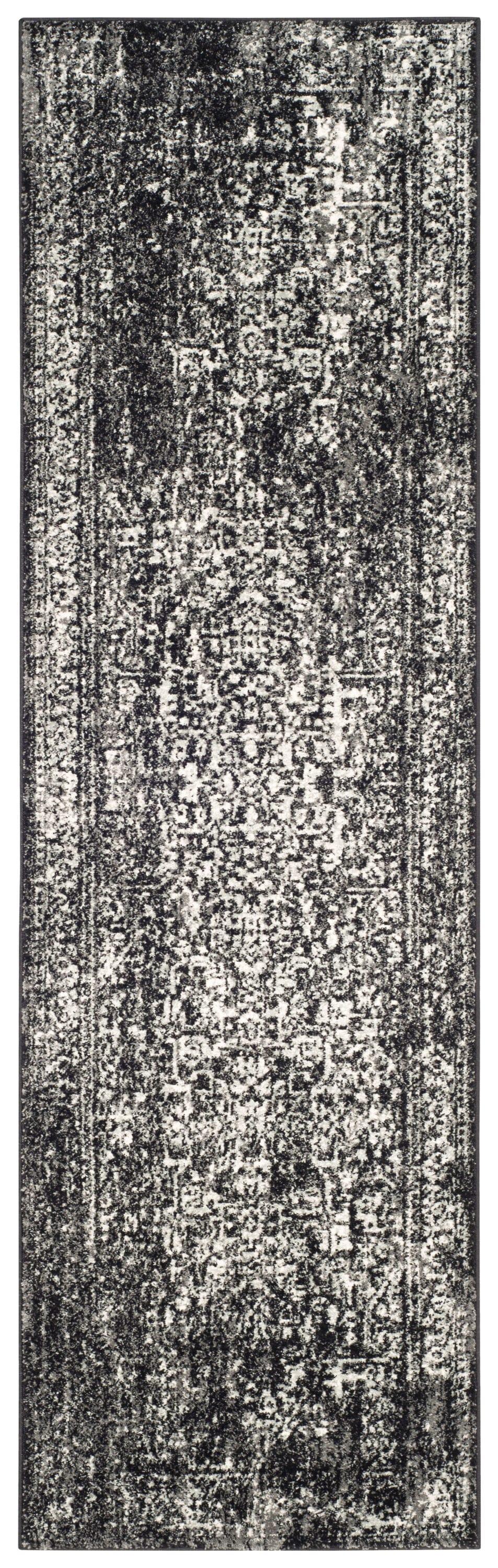 Evoke EVK256 Power Loomed Indoor Runner - Black/Grey - 2'2"x7' - Safavieh