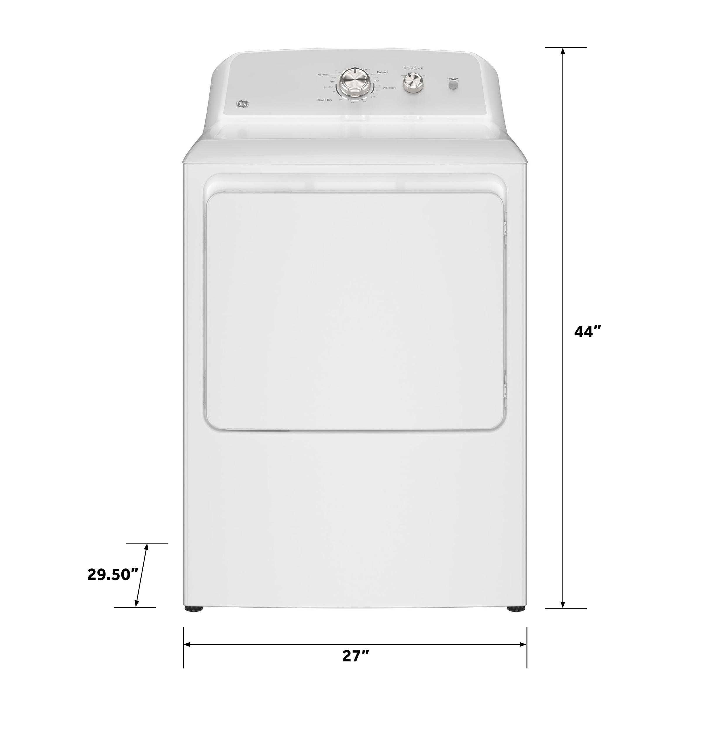 GE 7.2 Cu Ft Capacity Electric Dryer With Up To 120 Ft Venting​ And Reversible Door​