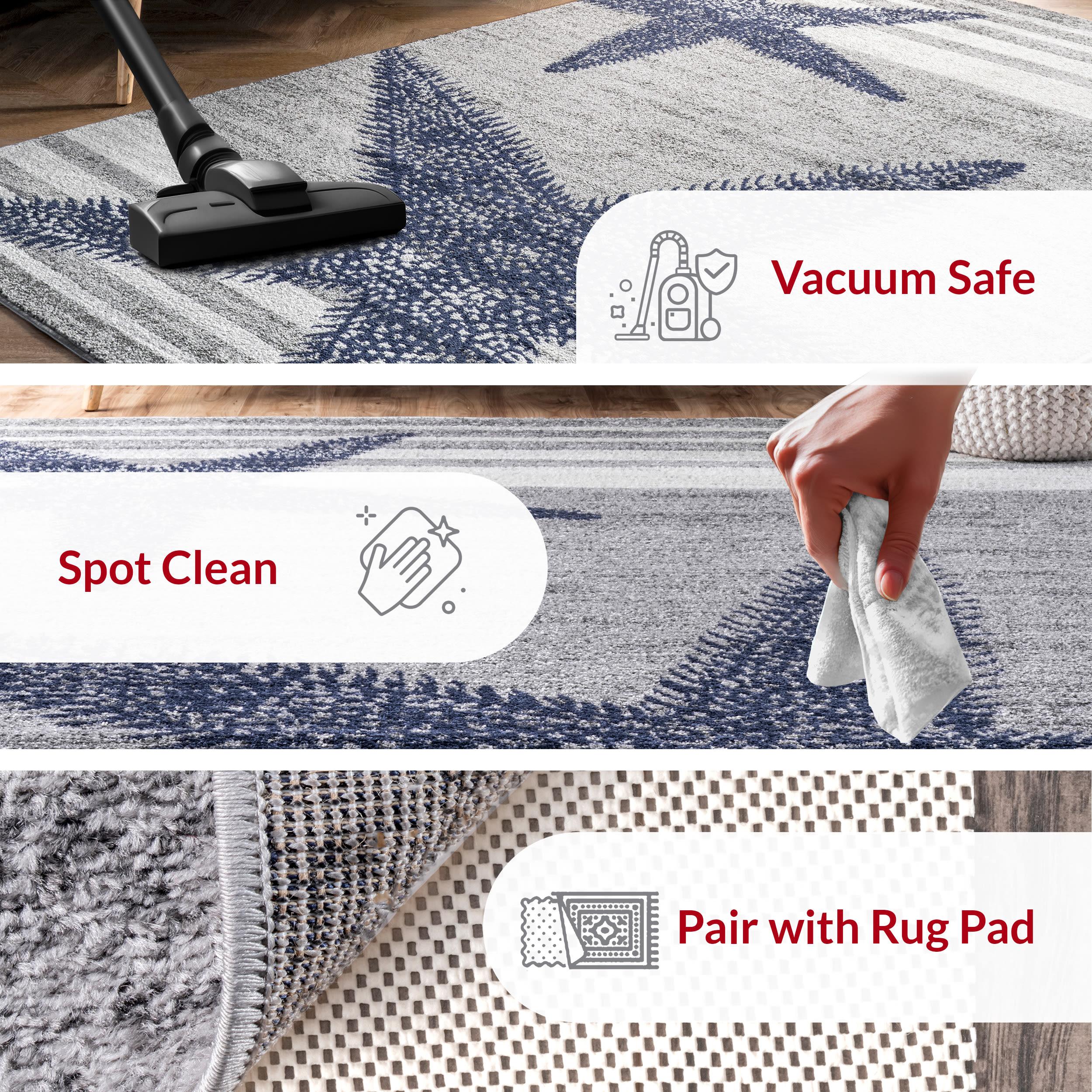 Nuloom Starfish Animal Print 4x6 Indoor Area Rug for Living Room Bedroom Dining Room Kitchen, Grey/Blue