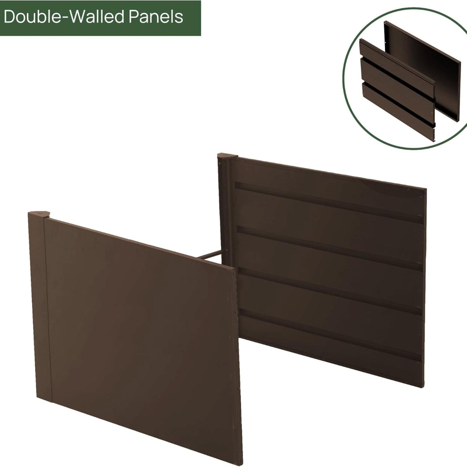 Vego Garden Modern 32" Tall Metal Outdoor Long Planter Box