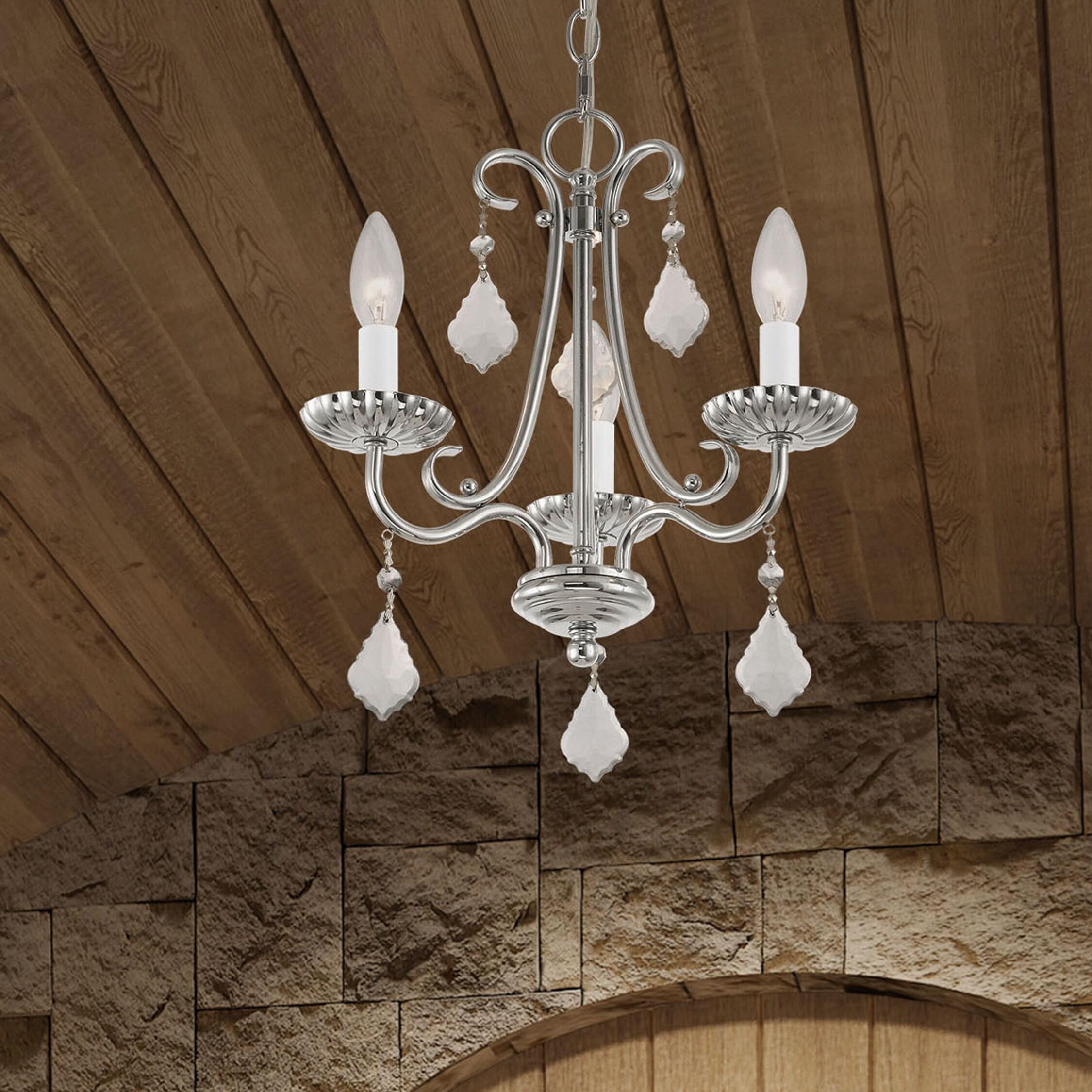 Livex Lighting Daphne 3 - Light Chandelier in  Polished Chrome
