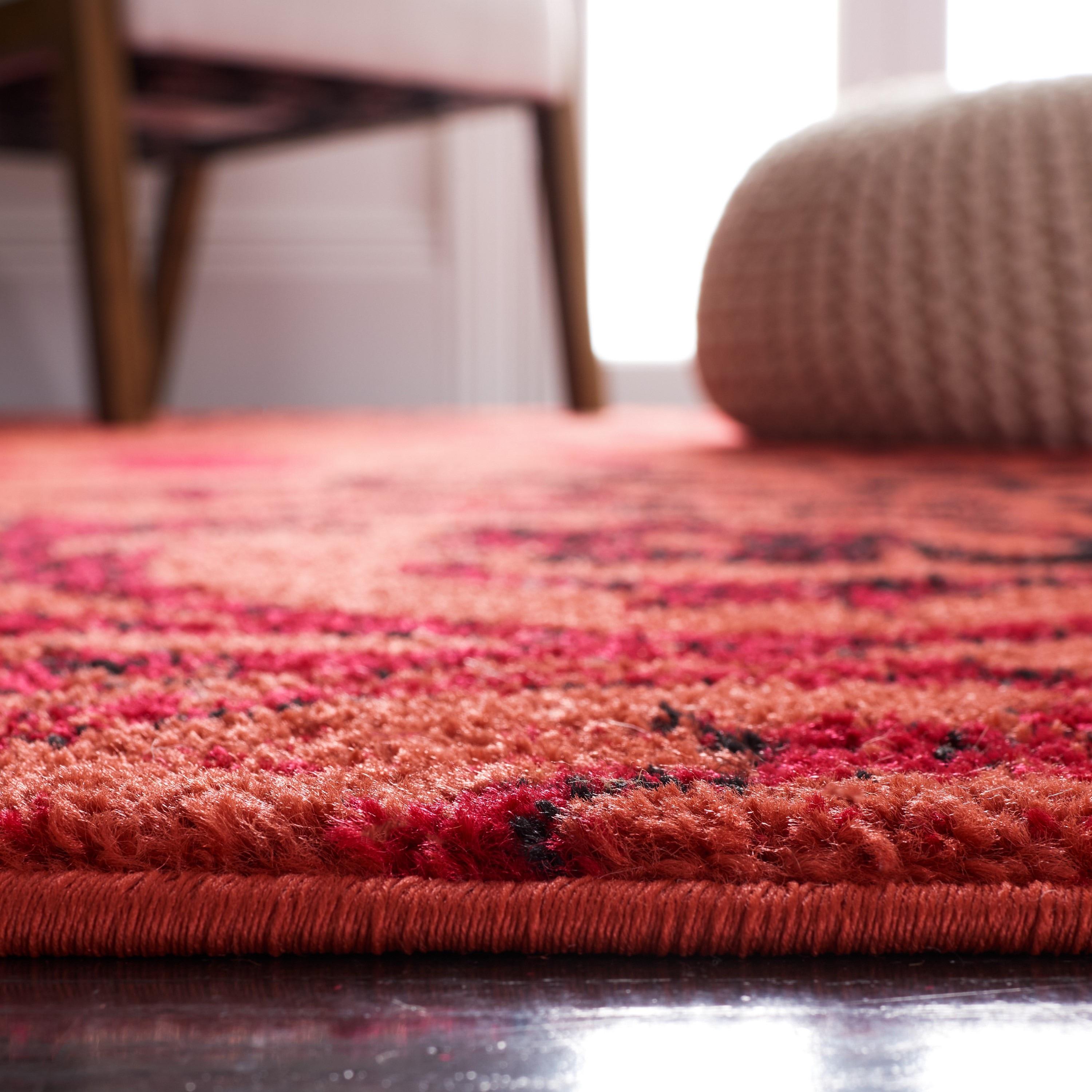 SAFAVIEH Adirondack Hortense Floral Area Rug, Red/Black, 4'5" x 6'5"