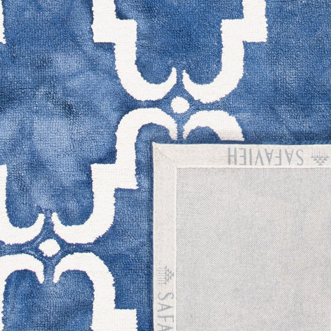 Dip Dye DDY536 Hand Tufted Area Rug - Navy/Ivory - 4'x6' - Safavieh.