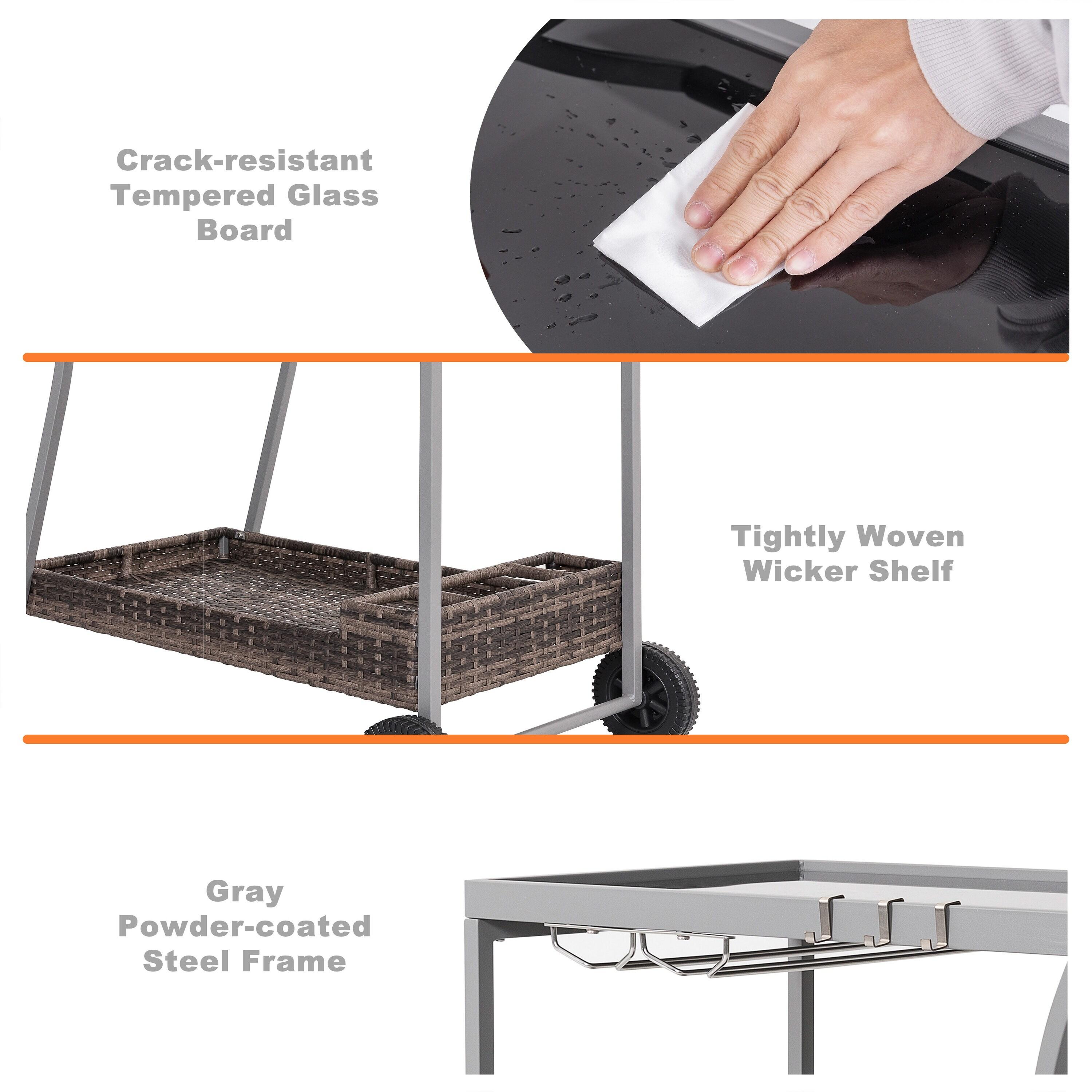 NUU GARDEN Metal Bar Cart