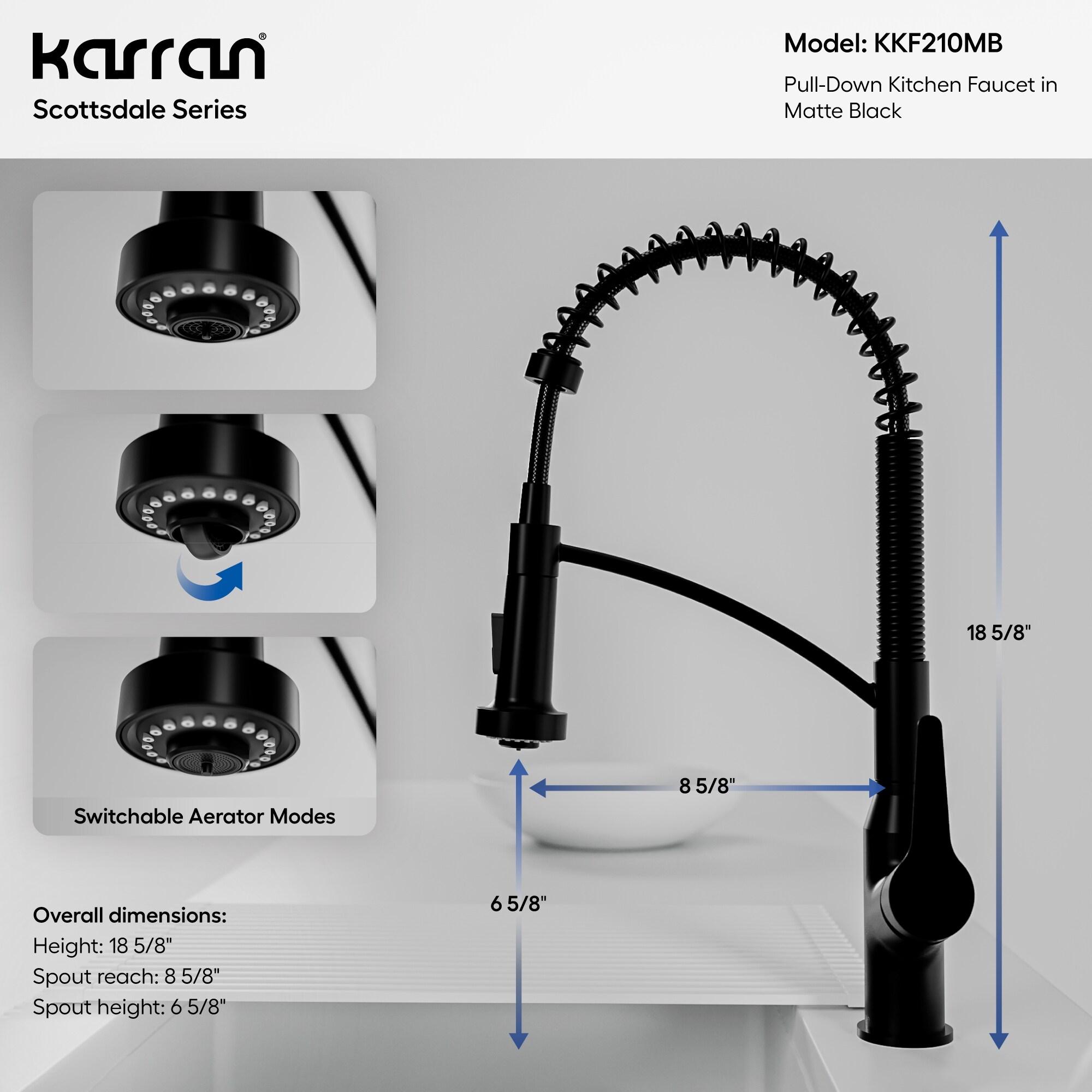 Karran Scottsdale Single-Handle Pull-Down Sprayer Kitchen Faucet