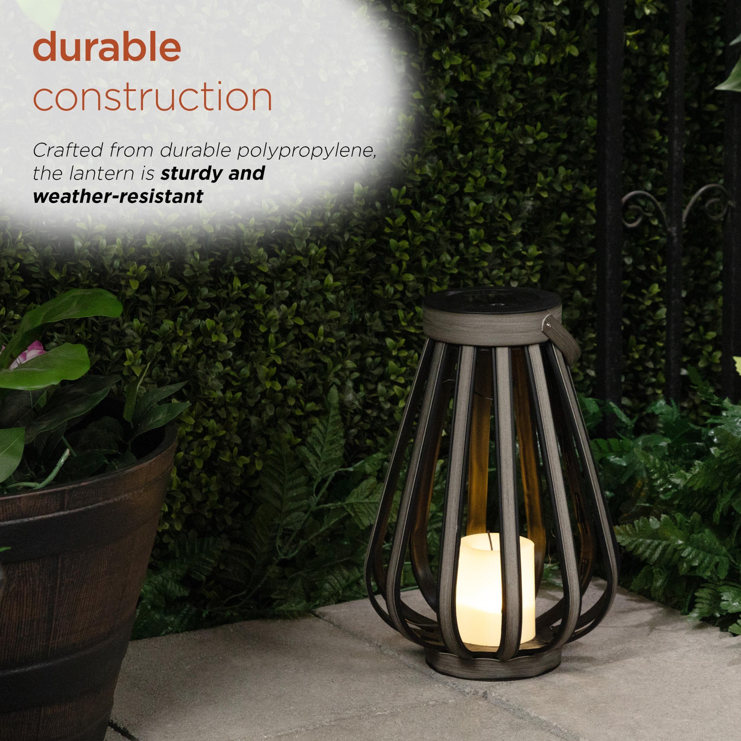 Alpine Solar Decorative Plastic Lantern w/ LED Light