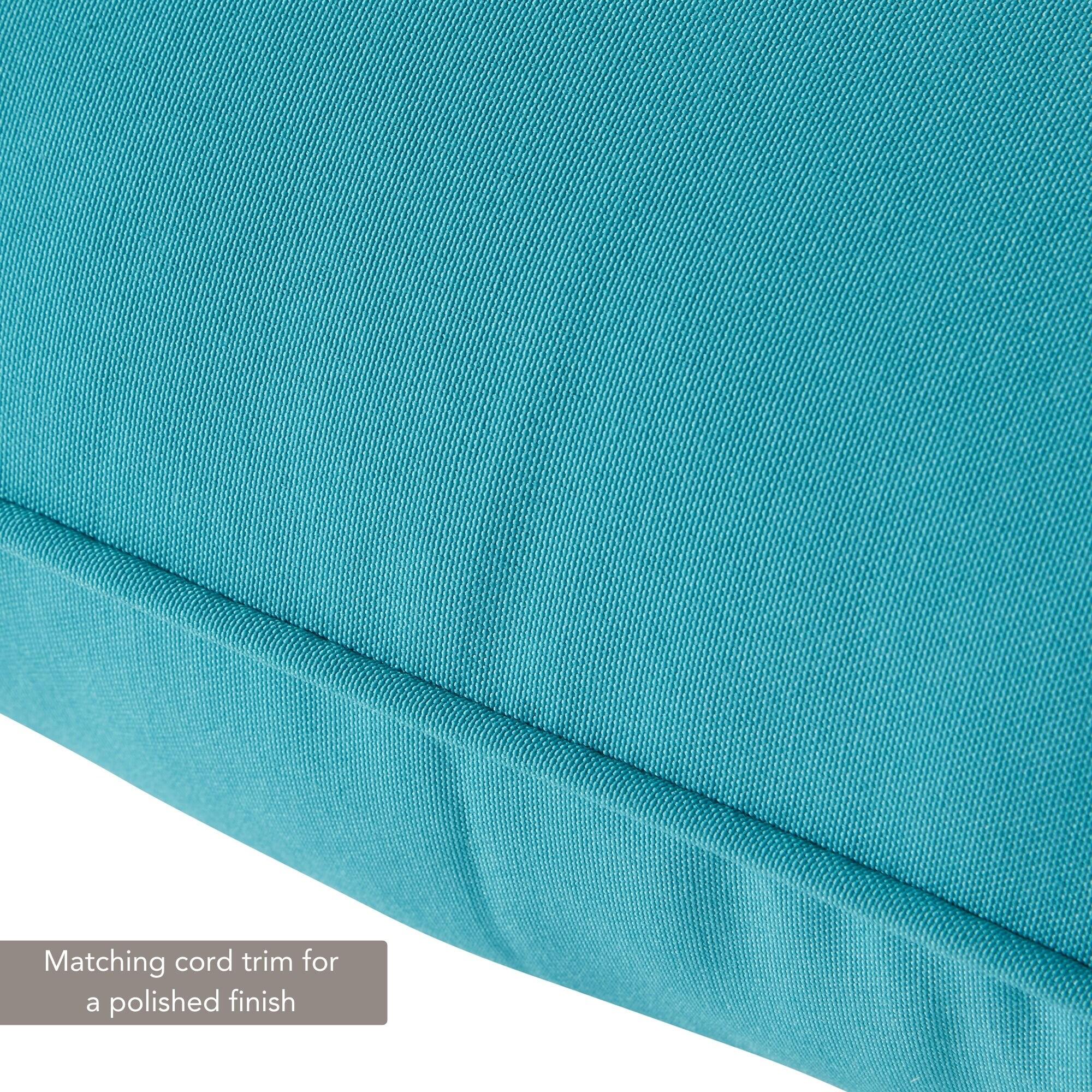 Greendale Home Fashions 2-Piece Teal 24"W Premium Deep Seat Cushion Set